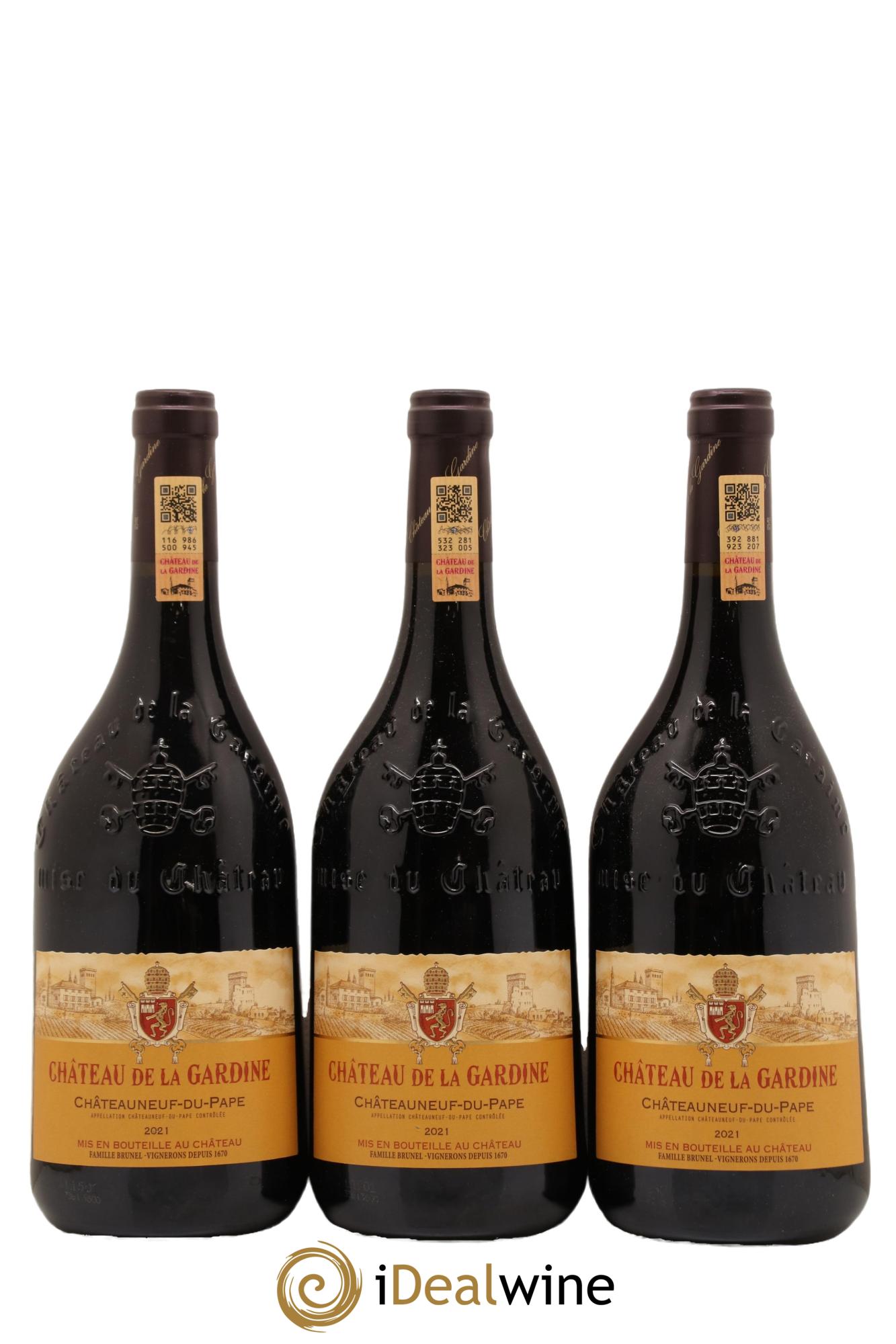 Châteauneuf-du-Pape Château de La Gardine Famille Brunel  2021 - Lot of 6 bottles - 1