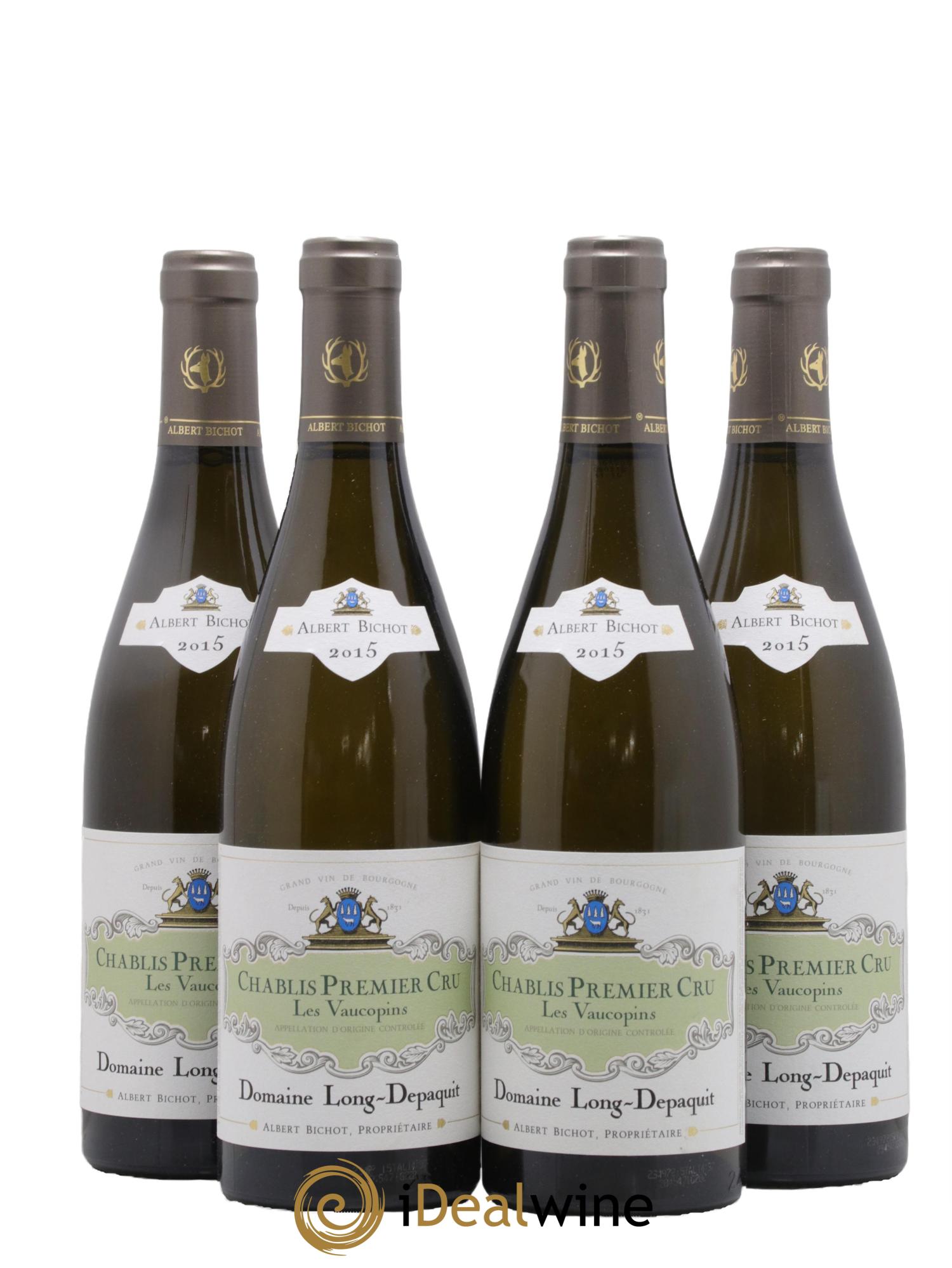 Chablis 1er Cru Vaucopin Long Depaquit - Albert Bichot (Domaine) 2015 - Lot de 4 bouteilles - 0