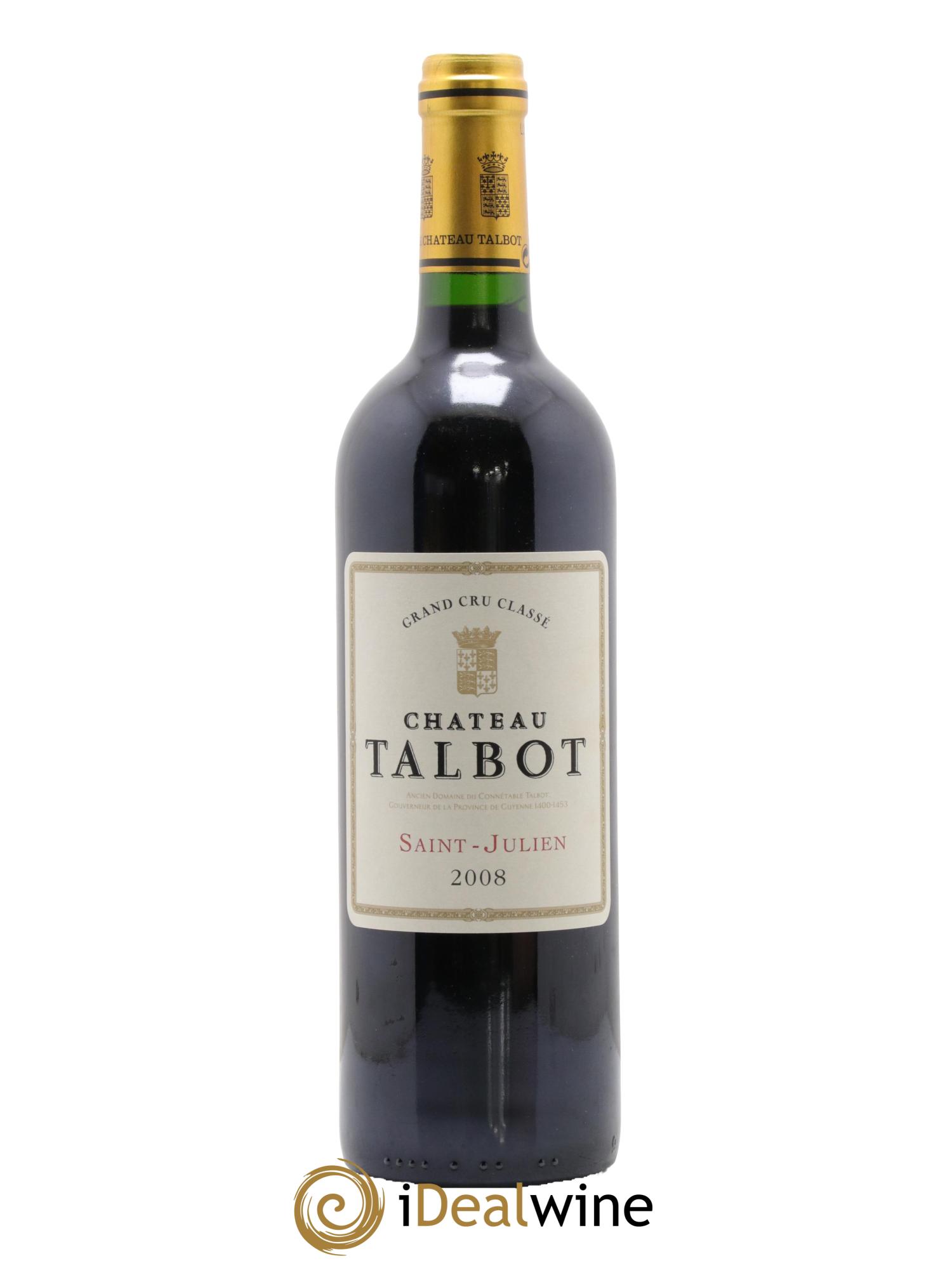 Château Talbot 4ème Grand Cru Classé 2008 - Lot of 1 bottle - 0