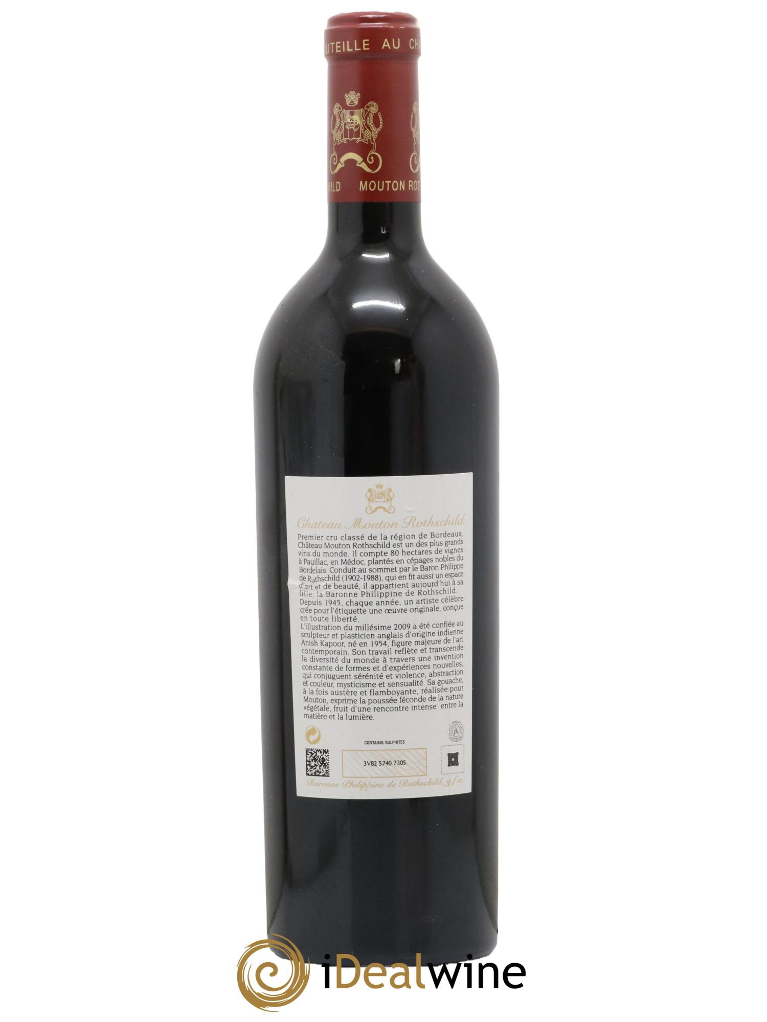 Château Mouton Rothschild 1er Grand Cru Classé 2009 - Lot de 1 bouteille - 1