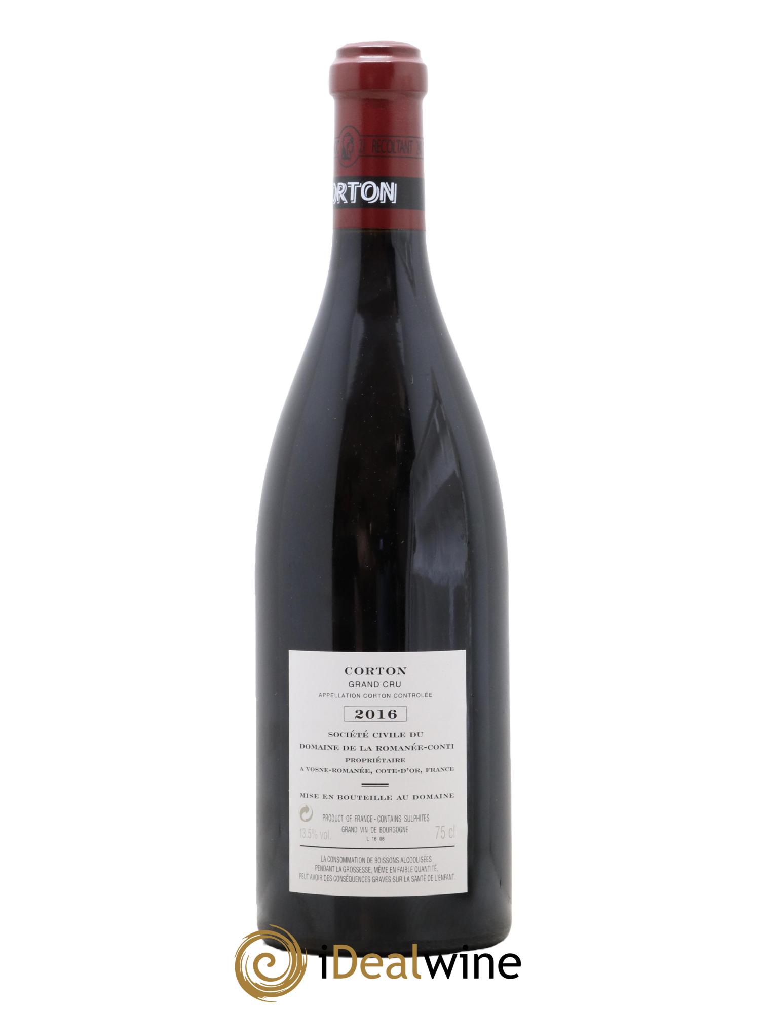 Corton Grand Cru Domaine de la Romanée-Conti  2016 - Posten von 1 Flasche - 1