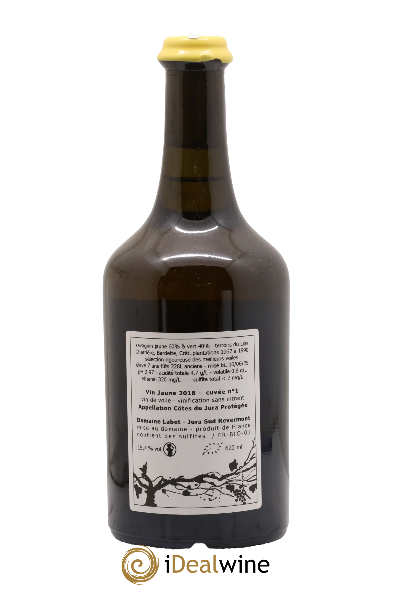Côtes du Jura Côtes du Jura Vin Jaune Cuvée N°1 Labet (Domaine) 2018 - Lot of 1 Clavelin - 1