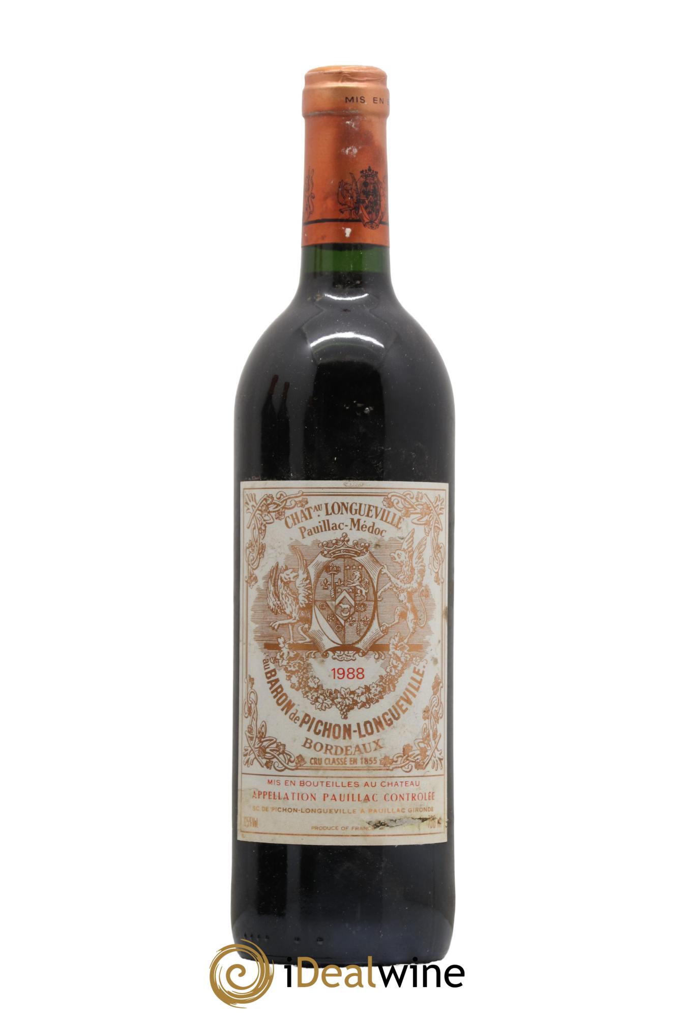 Pichon Longueville Baron 2ème Grand Cru Classé 1988 - Lot de 1 bouteille - 0
