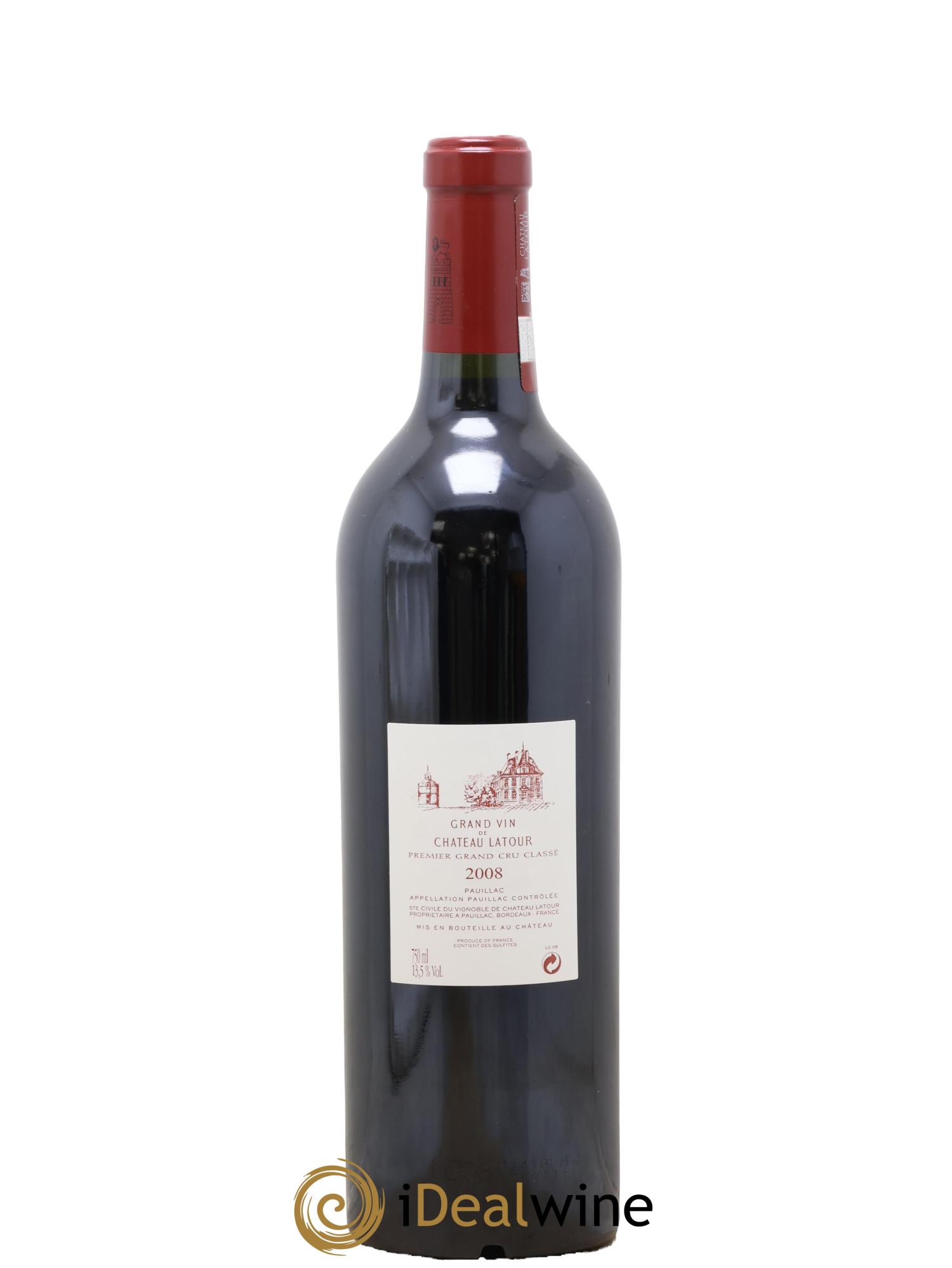 Château Latour 1er Grand Cru Classé 2008 - Lot de 1 bouteille - 1