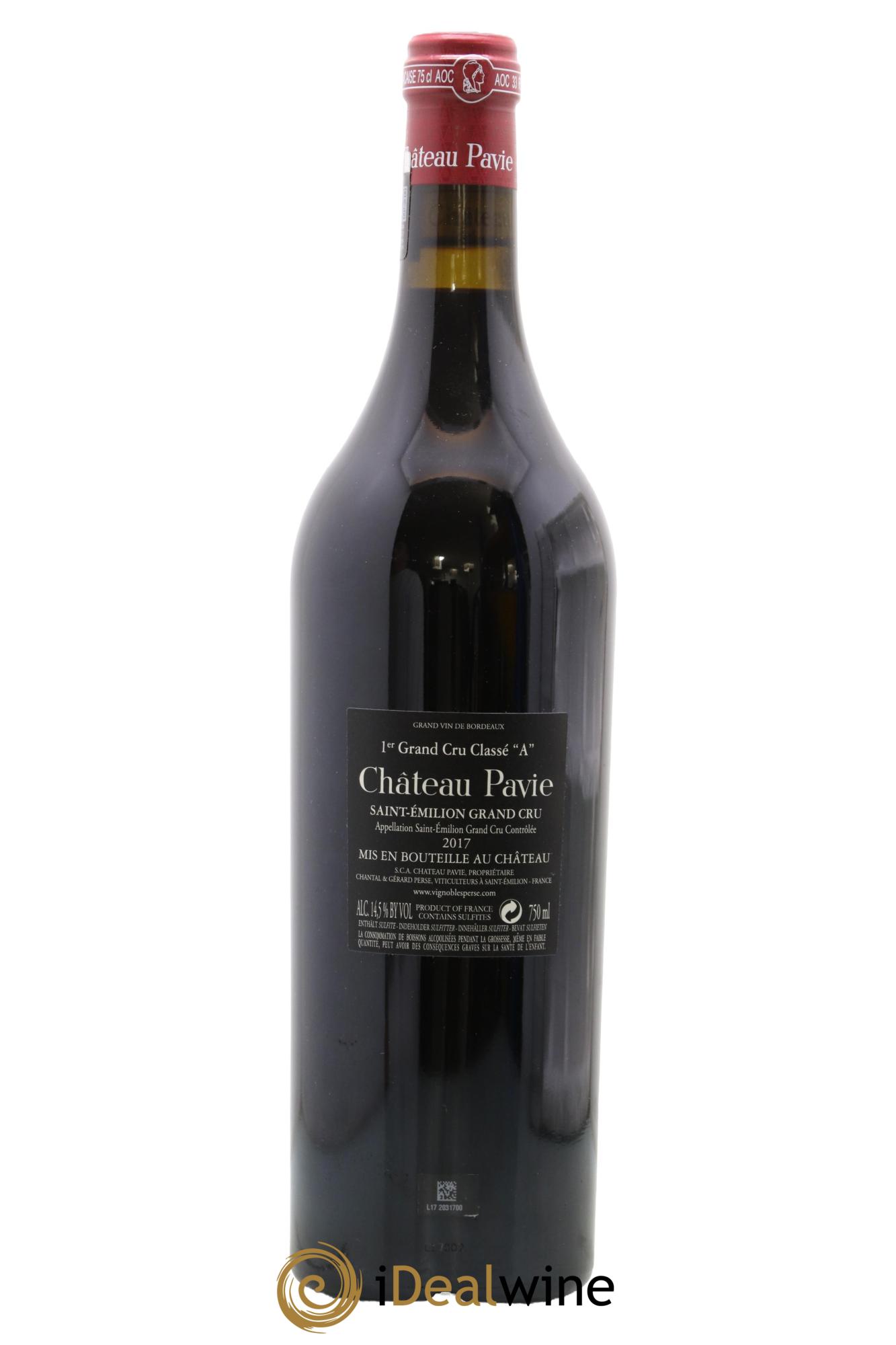 Château Pavie 1er Grand Cru Classé A 2017 - Lot de 1 bouteille - 1
