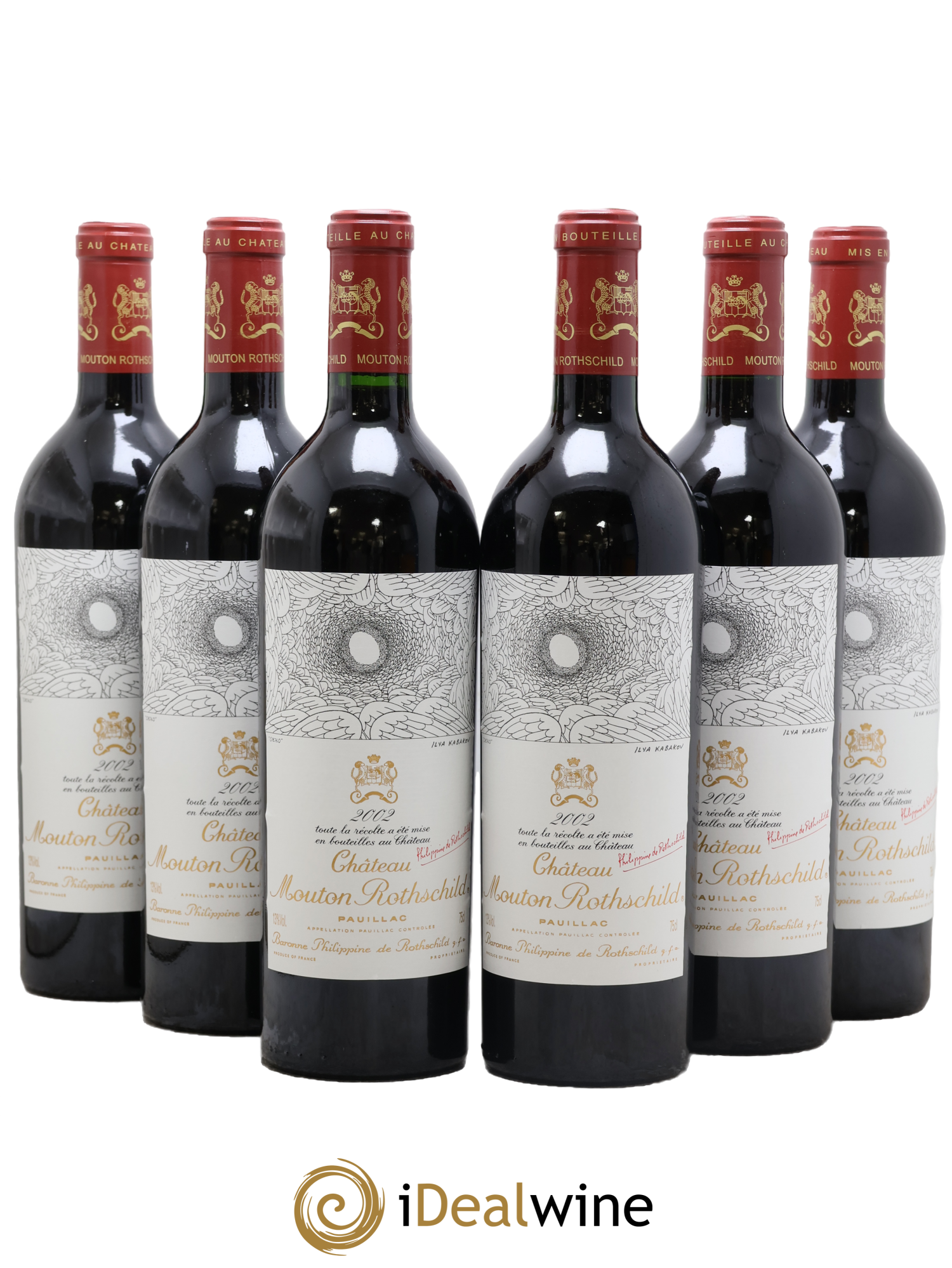 Château Mouton Rothschild 1er Grand Cru Classé 2002 - Lot of 6 bottles - 0