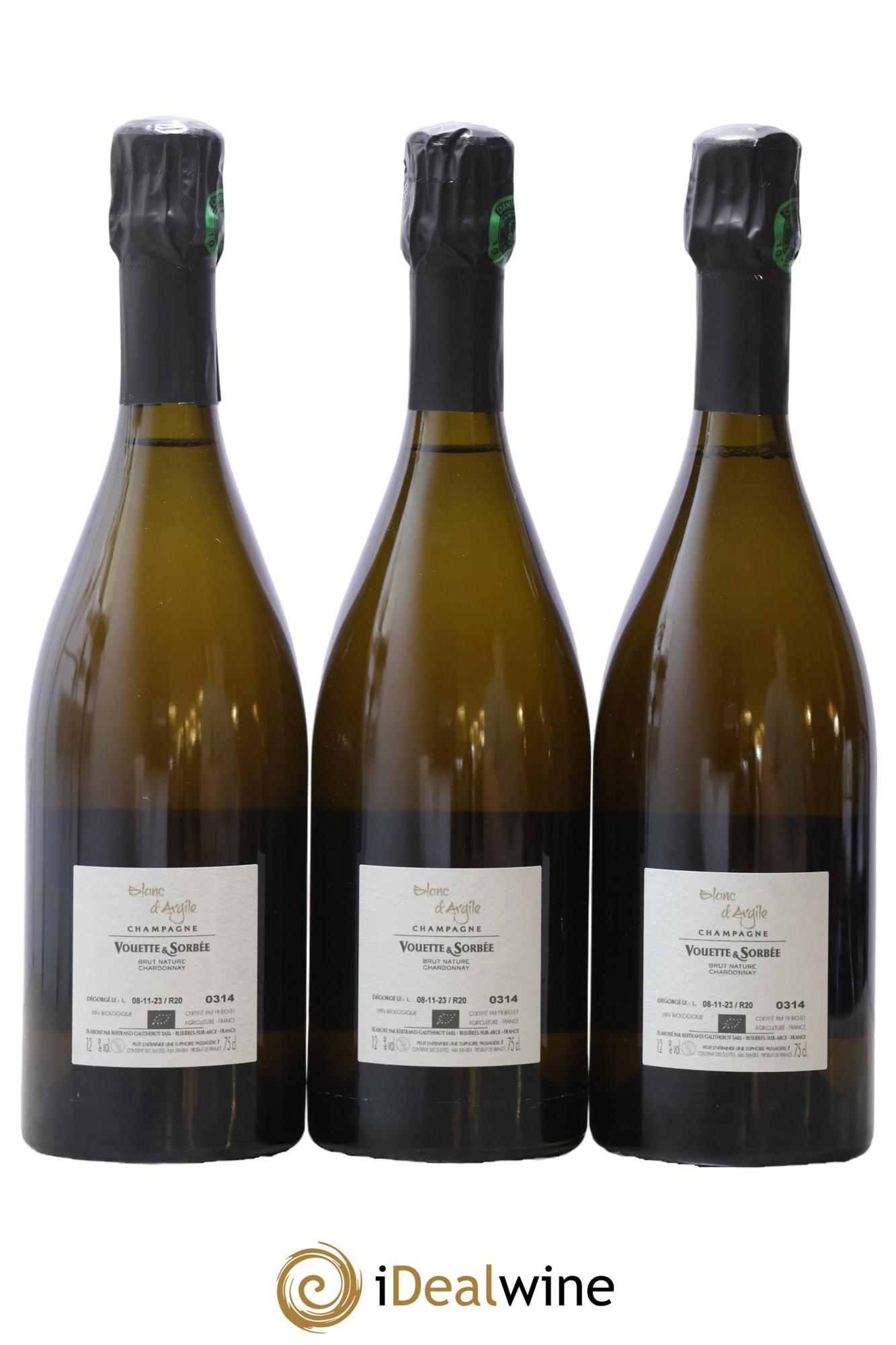 Blanc d'Argile Vouette et Sorbée - Lot of 3 bottles - 1