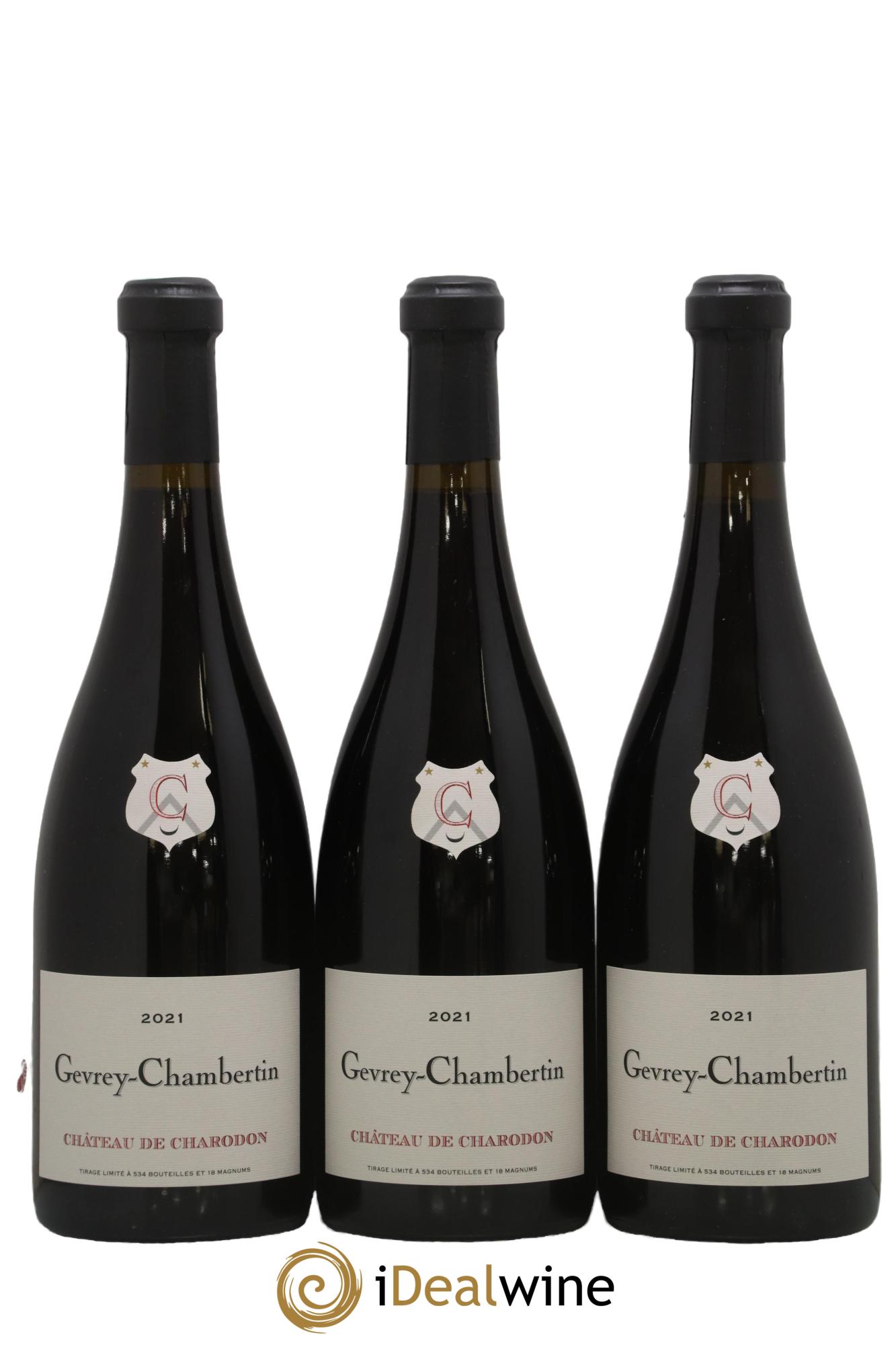 Gevrey-Chambertin Château Charodon 2021 - Lot de 3 bouteilles - 0