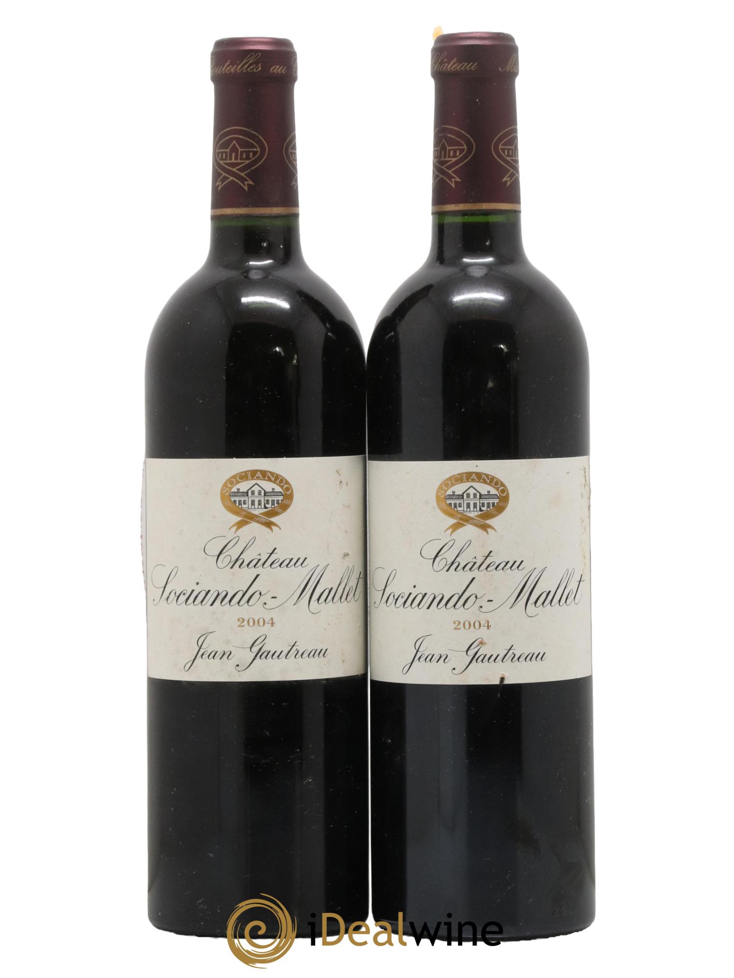 Château Sociando Mallet 2004 - Lot de 2 bouteilles - 0