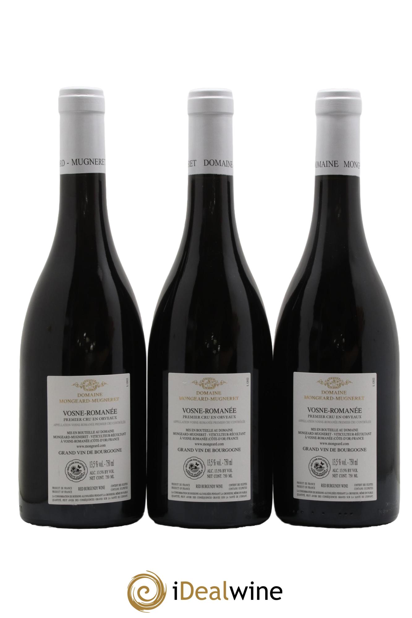 Vosne-Romanée 1er Cru En Orveaux Mongeard-Mugneret (Domaine) 2022 - Lotto di 3 bottiglie - 1