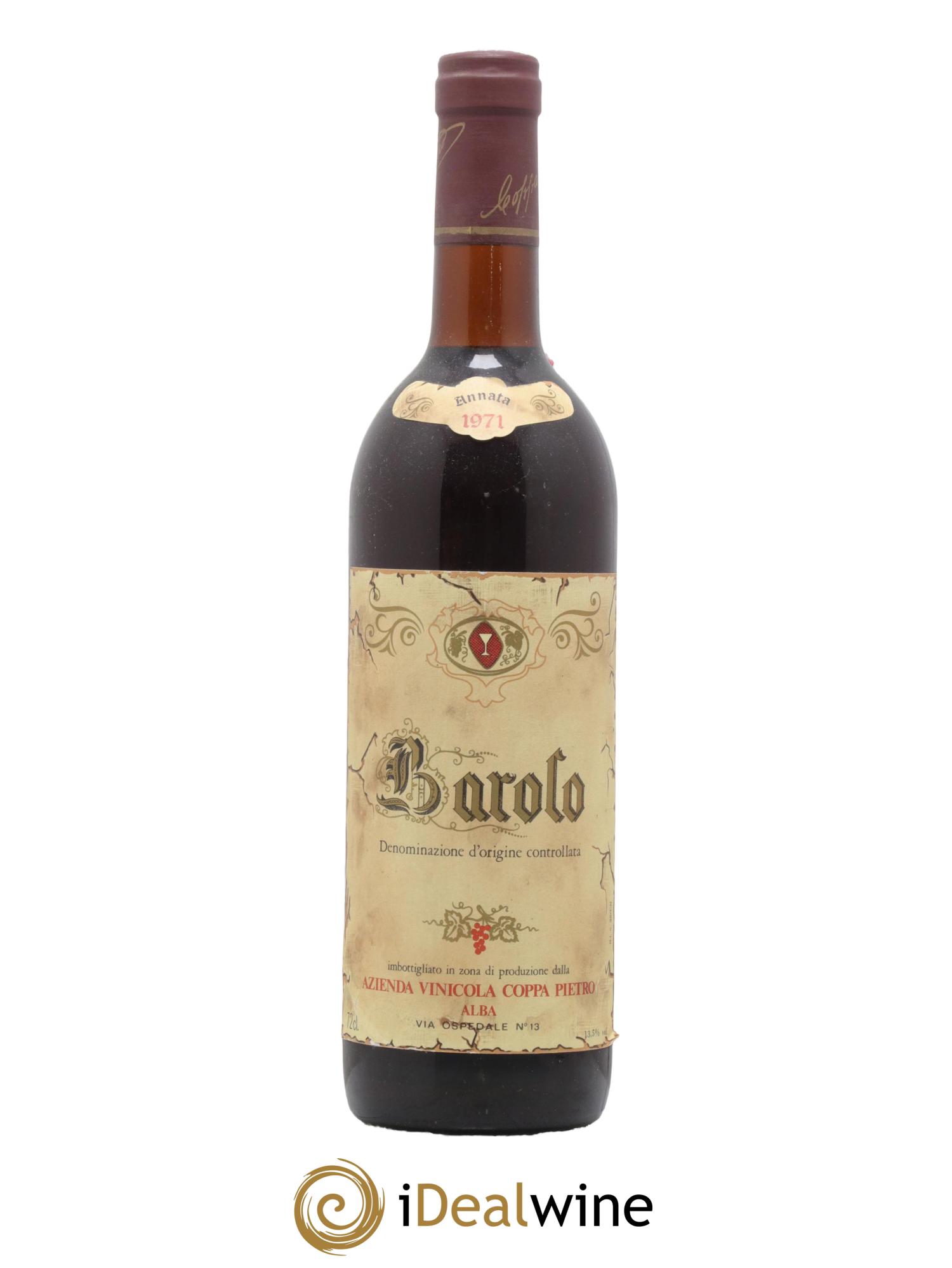 Barolo Azienda Vinicola Coppa Pietro 1971 - Lot de 1 bouteille - 0