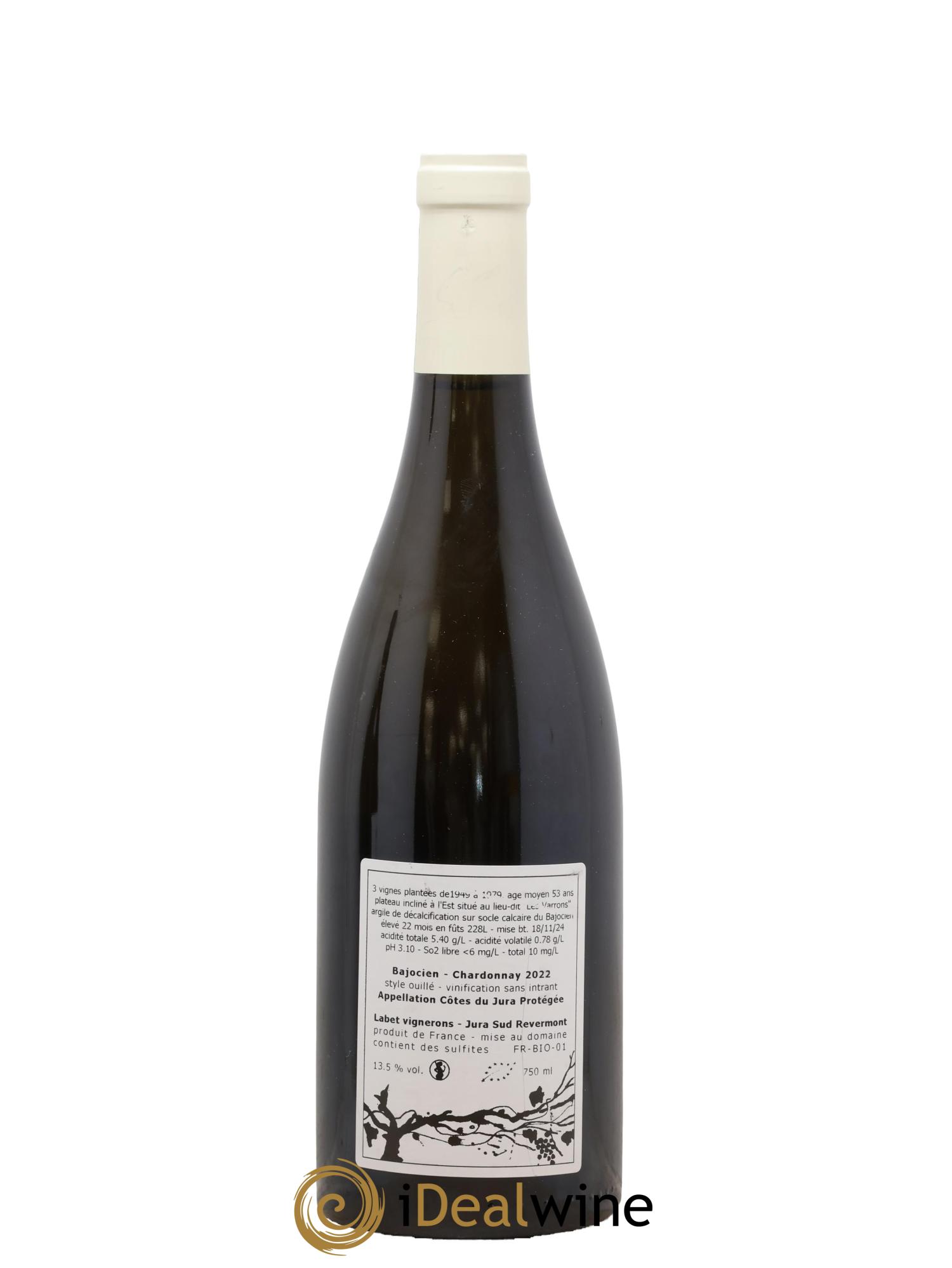 Côtes du Jura Chardonnay Bajocien Romain - Julien - Charline Labet 2022 - Posten von 1 Flasche - 1