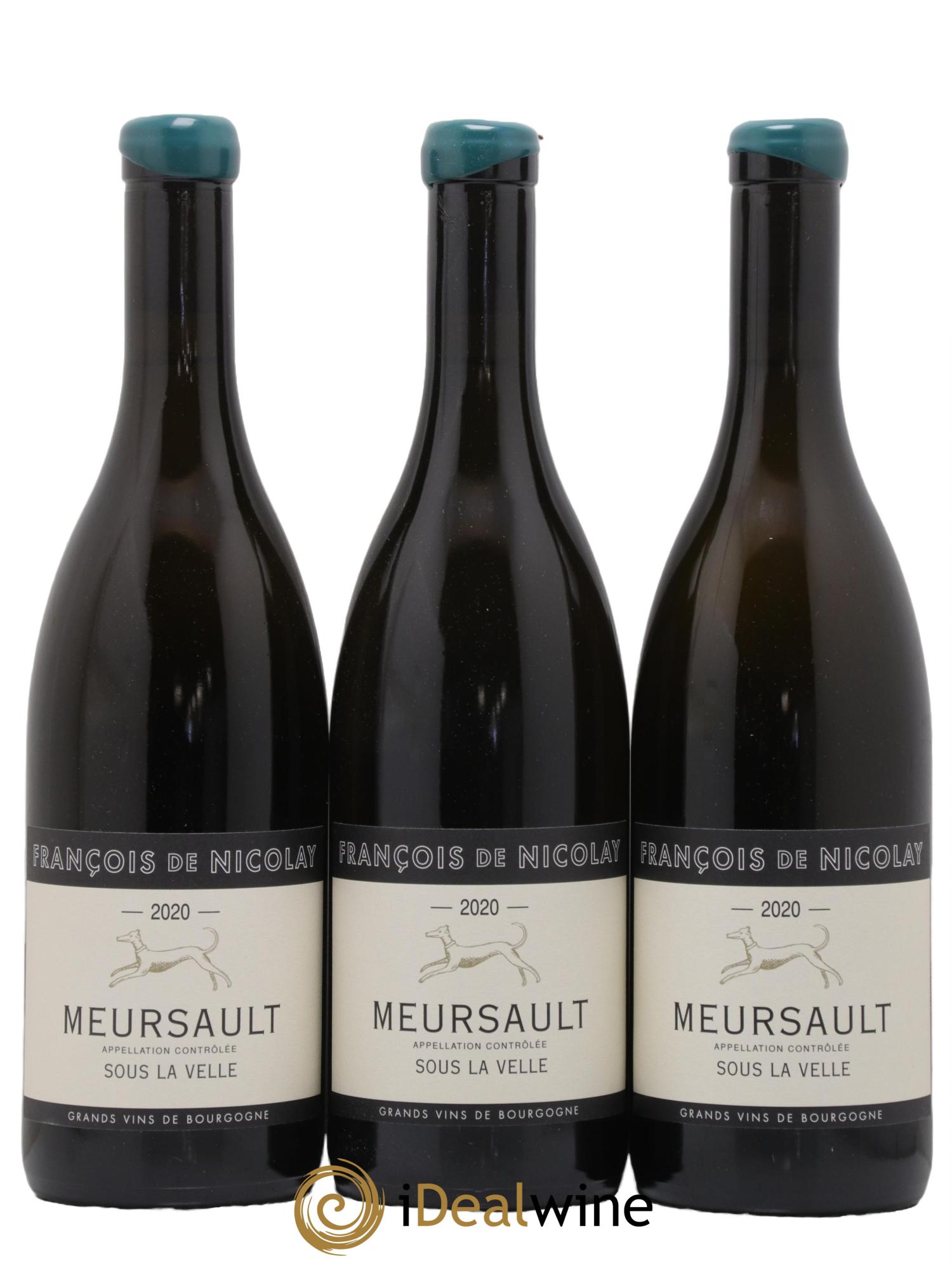 Meursault Sous La Velle Domaine Francois de Nicolay 2020 - Lot de 3 bouteilles - 0