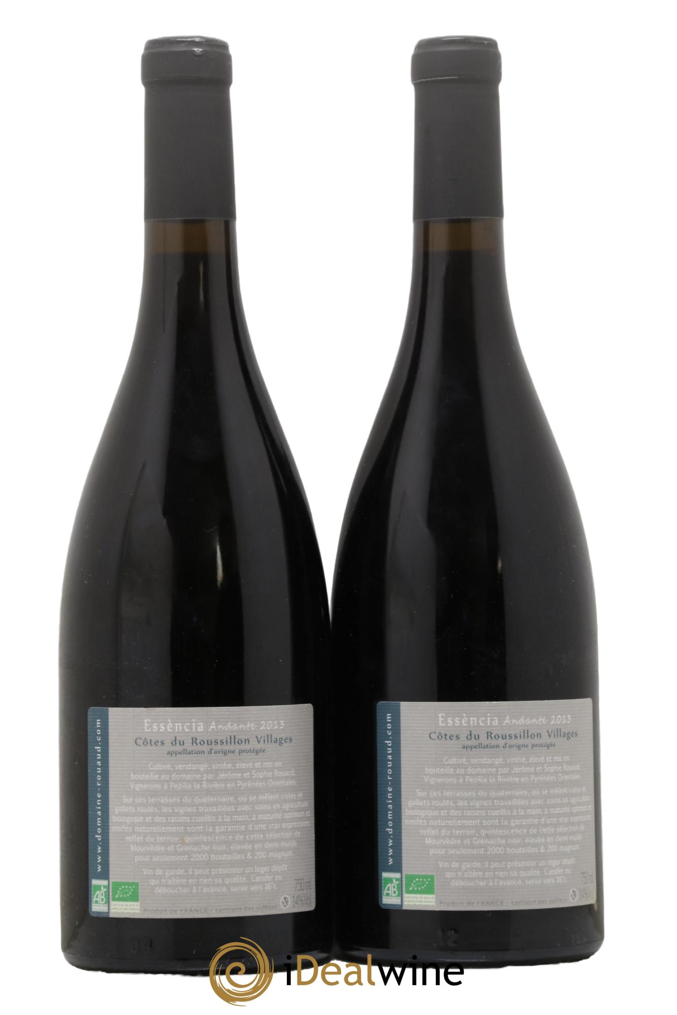 Côtes du Roussillon Villages Essencia Andante Domaine Rouaud 2013 - Lot of 2 bottles - 1