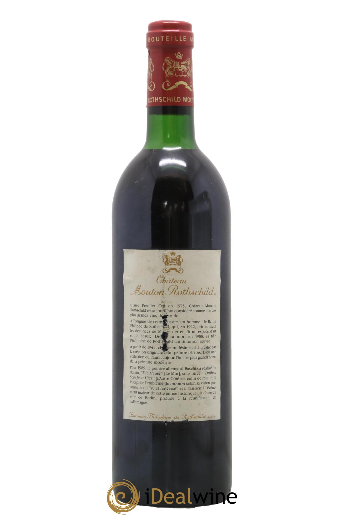 Château Mouton Rothschild 1er Grand Cru Classé 1989 - Posten von 1 Flasche - 1
