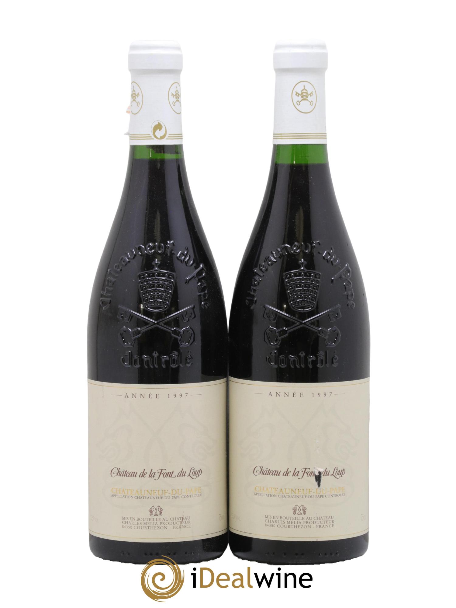 Châteauneuf-du-Pape Château De La Font Loup 1997 - Posten von 2 Flaschen - 0