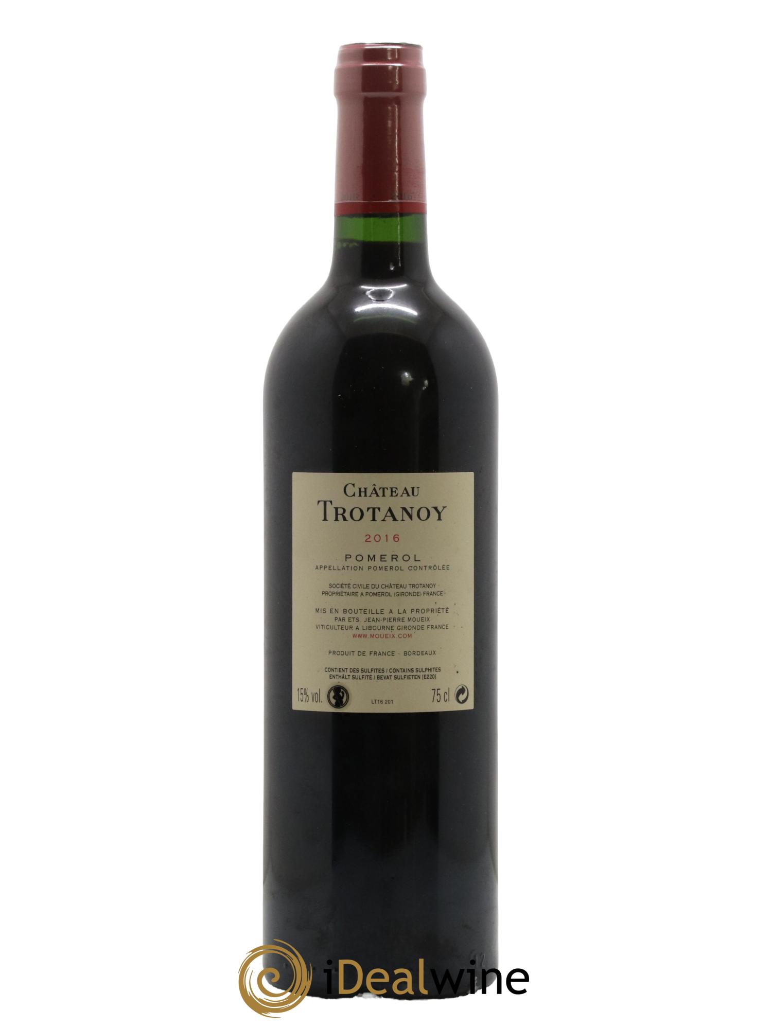 Château Trotanoy 2016 - Lot de 1 bouteille - 1