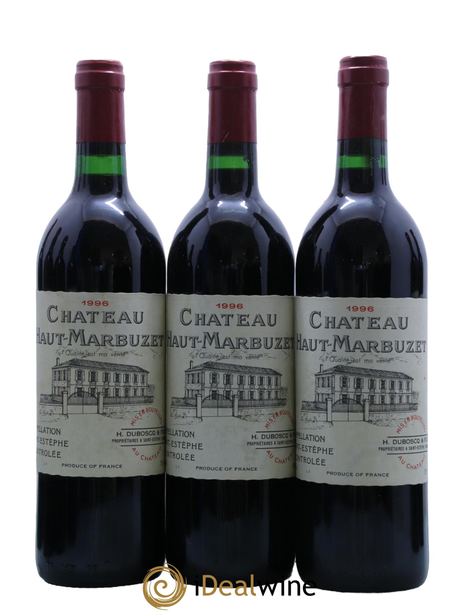 Château Haut Marbuzet 1996 - Lot de 12 bouteilles - 2