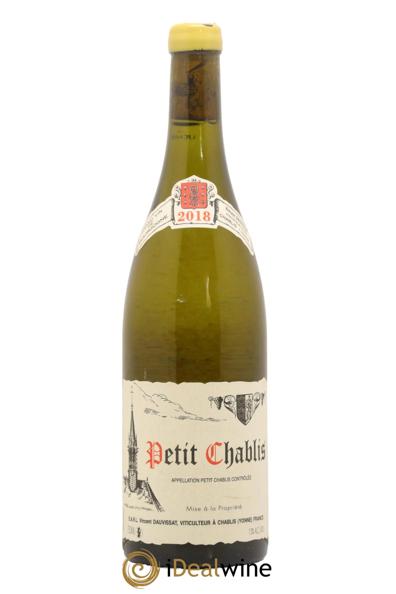 Petit Chablis Vincent Dauvissat (Domaine) 2018 - Lot de 1 bouteille - 0