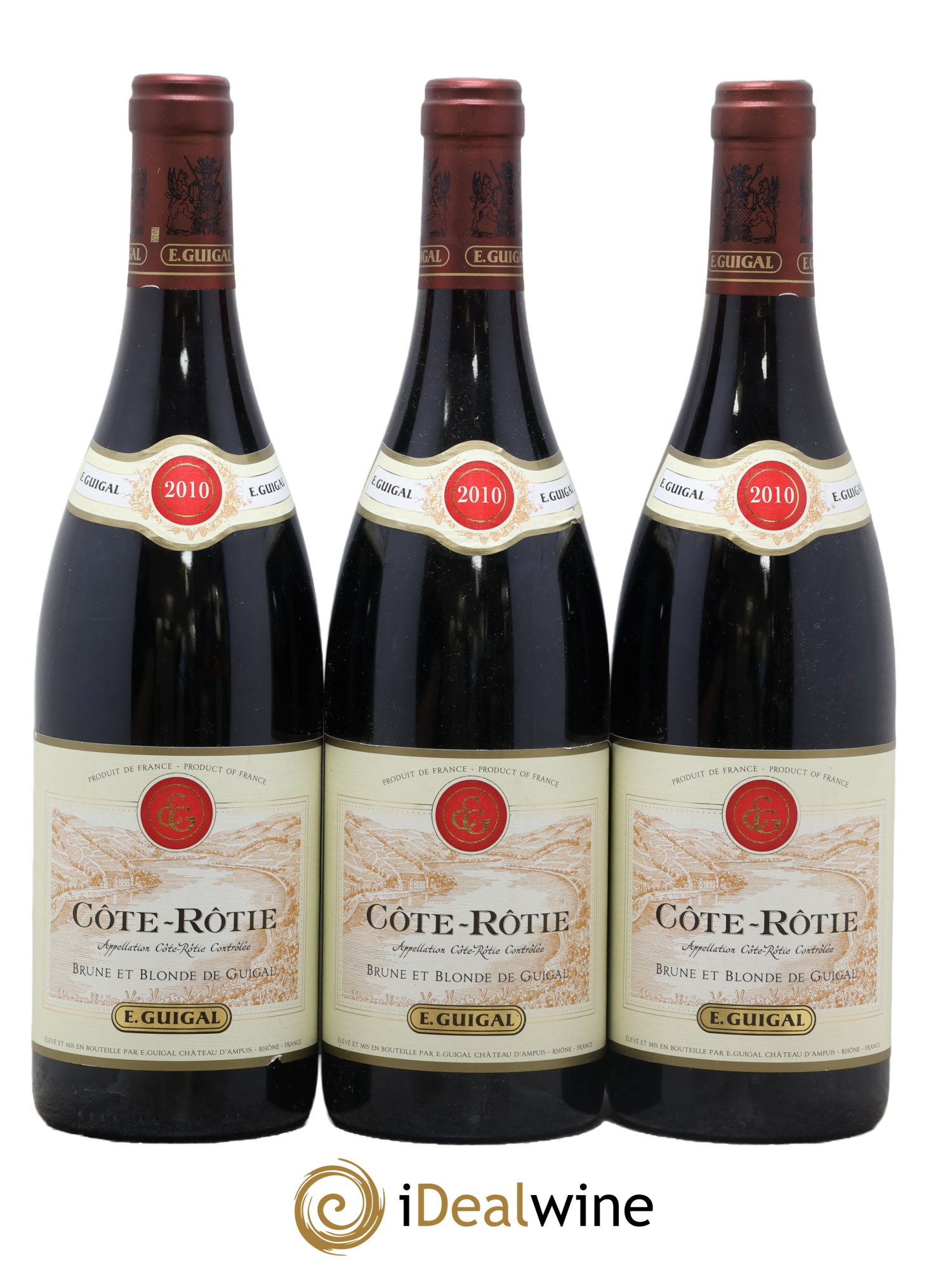Côte-Rôtie Côtes Brune et Blonde Guigal 2010 - Lot de 3 bouteilles - 0