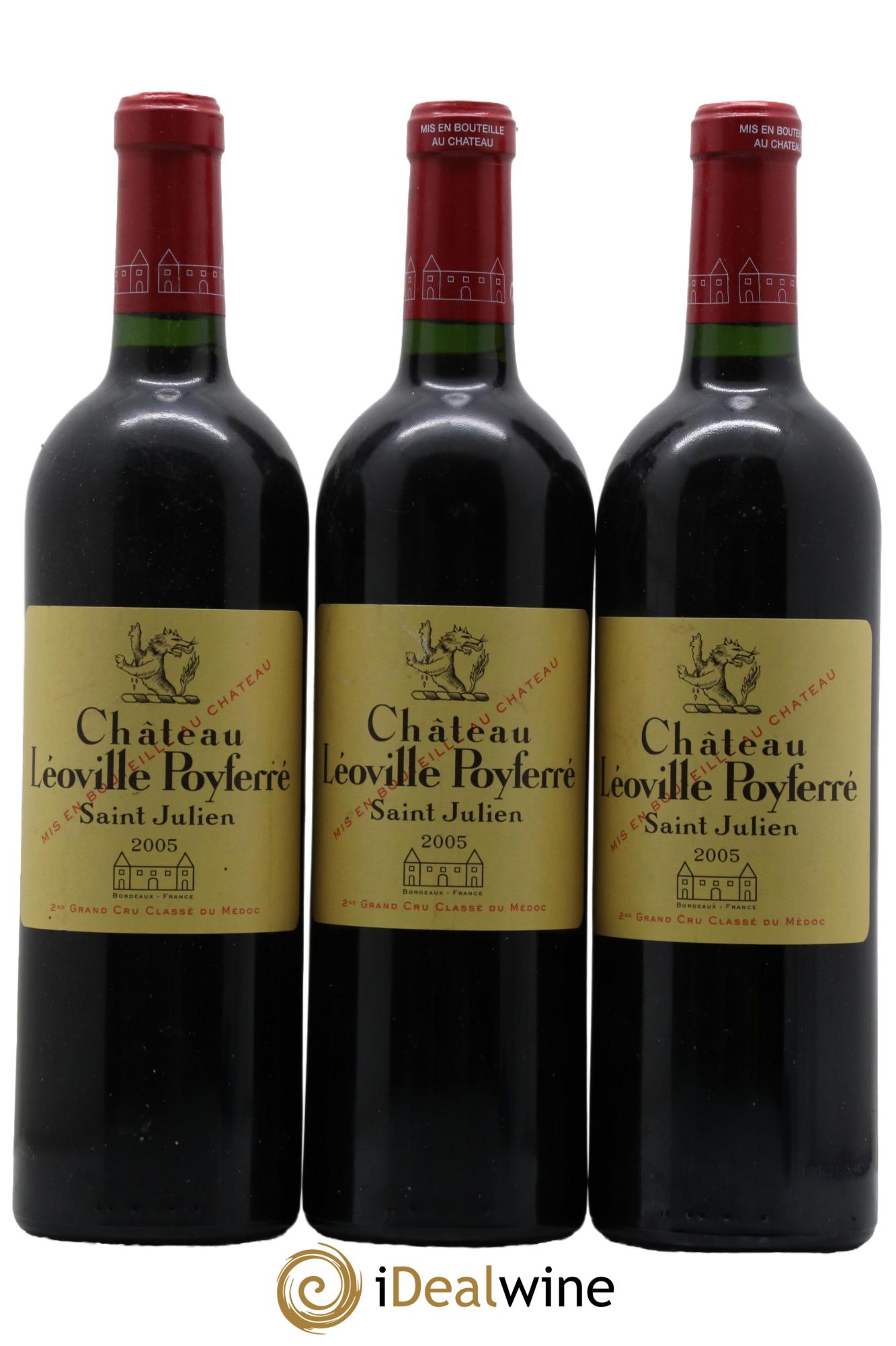 Château Léoville Poyferré 2ème Grand Cru Classé 2005 - Lot de 3 bouteilles - 0
