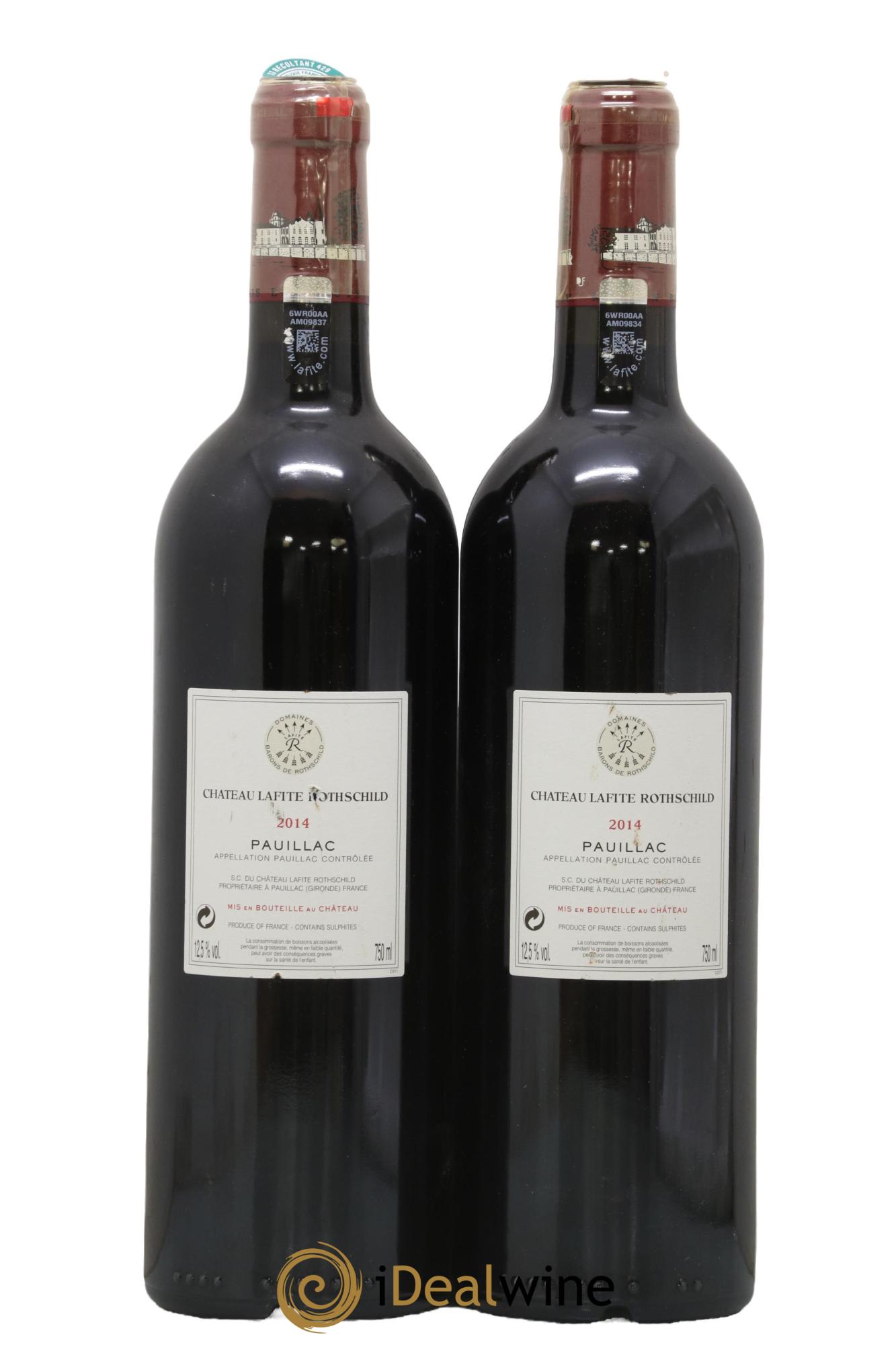 Château Lafite Rothschild 1er Grand Cru Classé 2014 - Lot of 2 bottles - 1