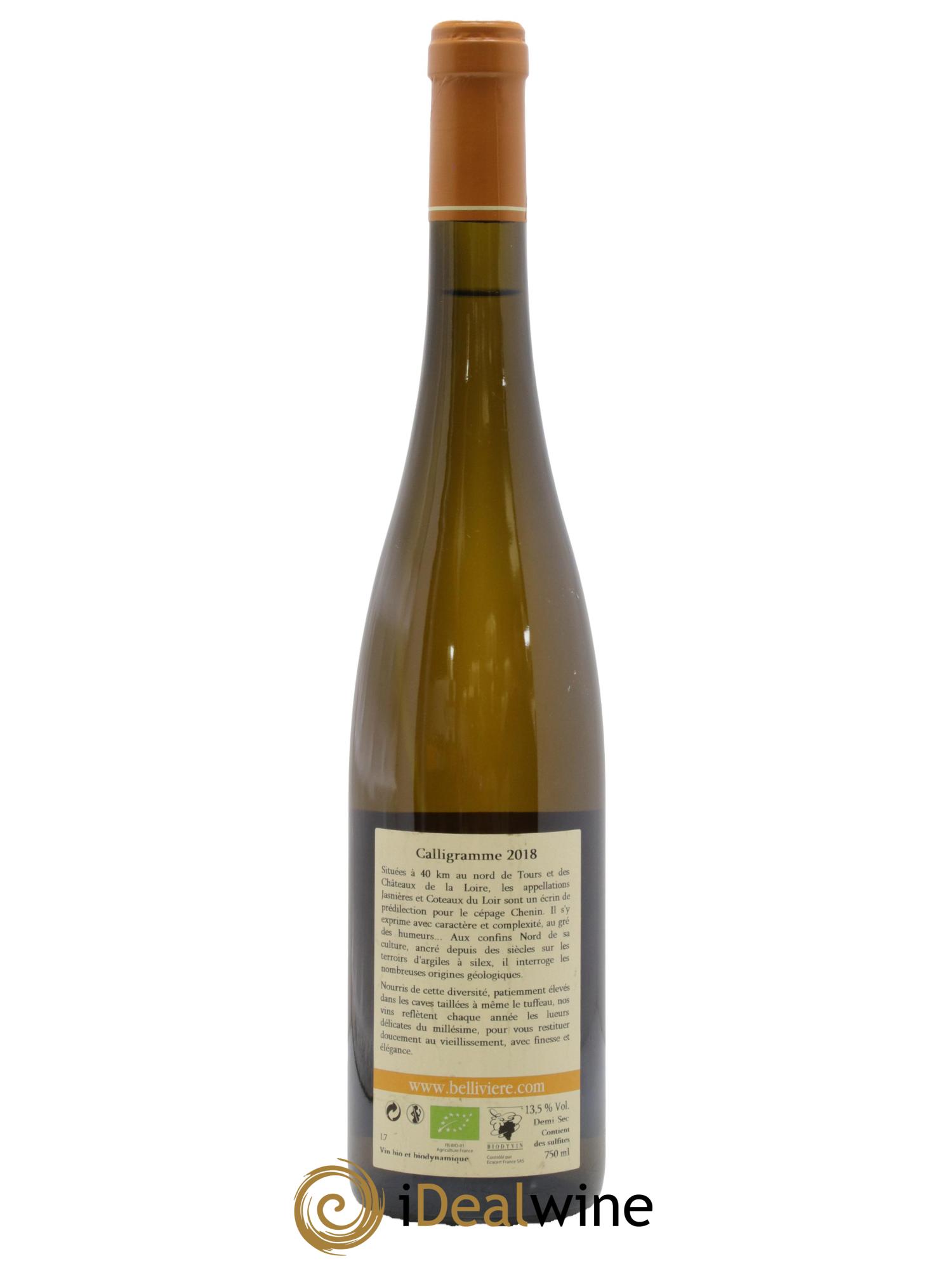 Jasnières Calligramme Domaine de Bellivière 2018 - Posten von 1 Flasche - 1