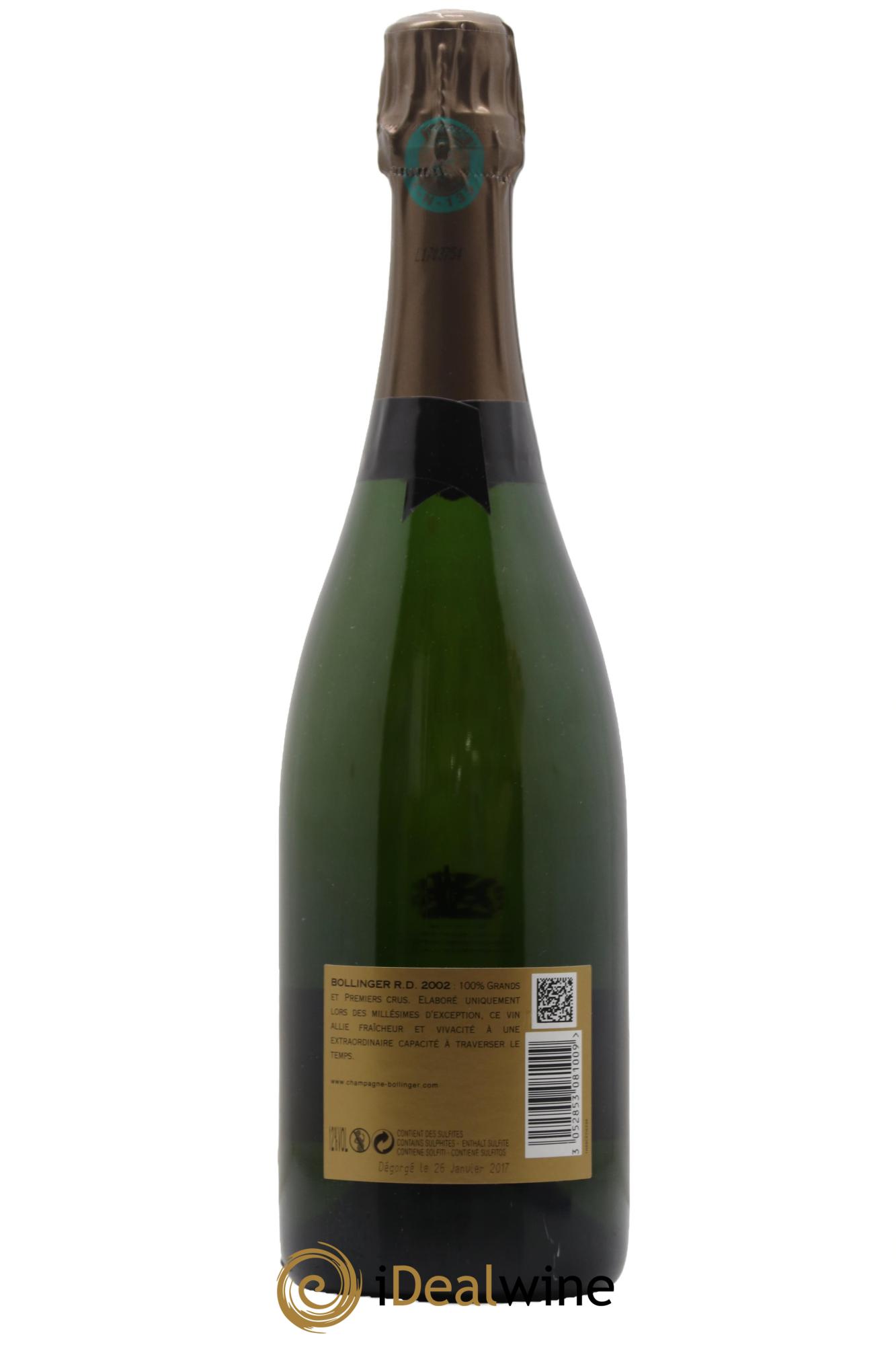 R.D. Extra-Brut Bollinger 2002 - Lot de 1 bouteille - 1