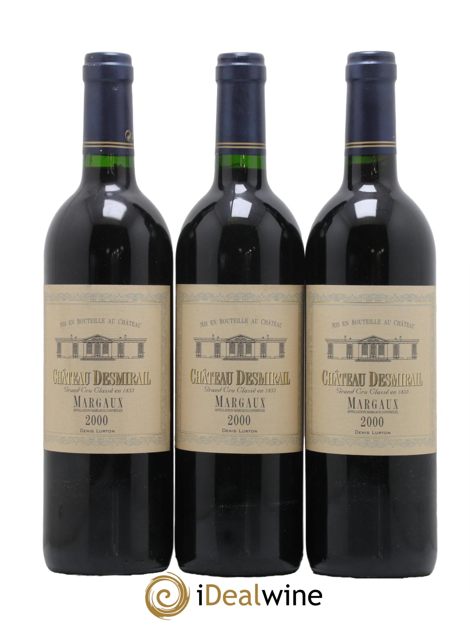 Château Desmirail 3ème Grand Cru Classé 2000 - Lot de 3 bouteilles - 0