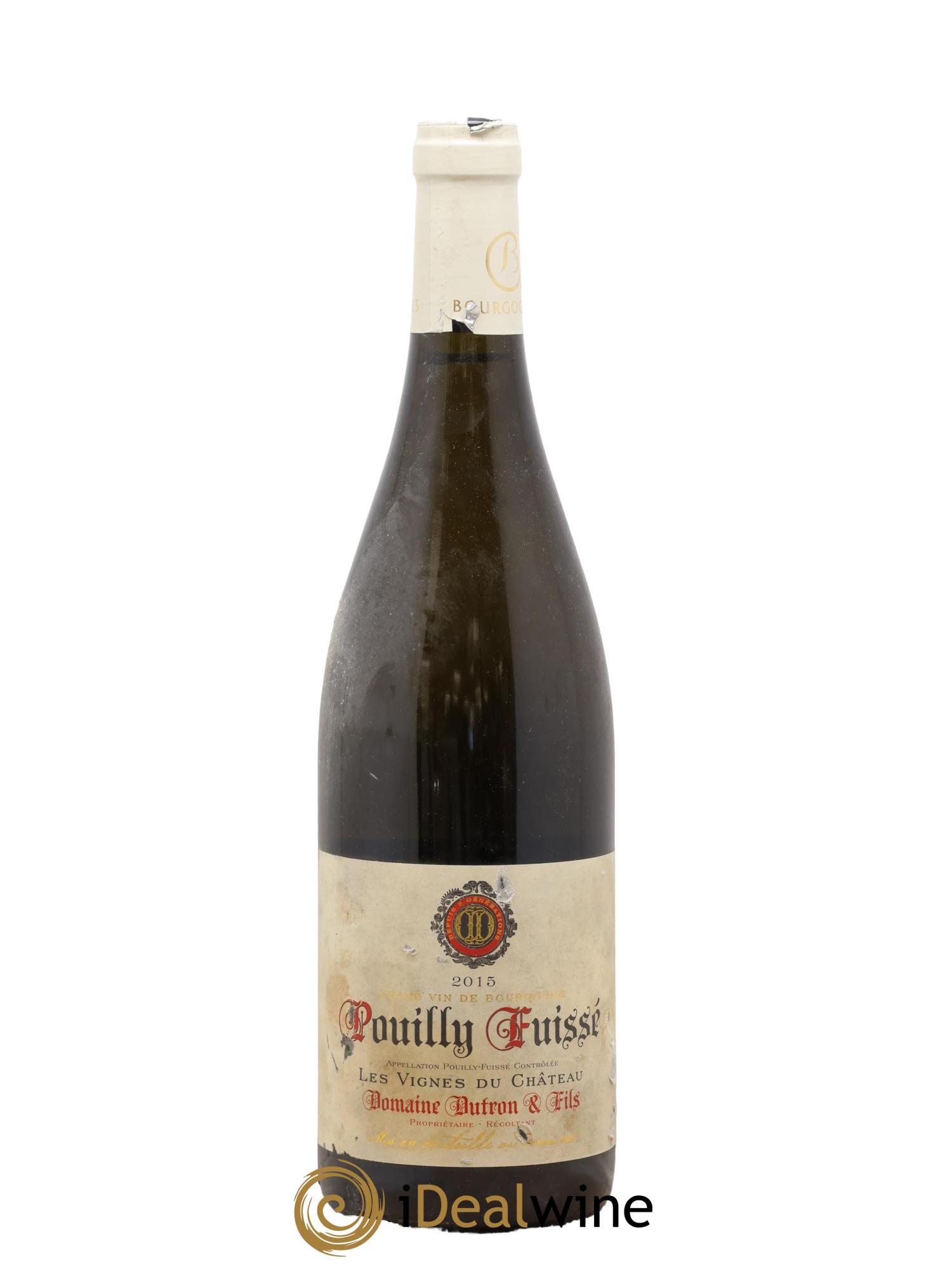 Pouilly-Fuissé Les Vignes Du Château Domaine Dutron Et Fils 2015 - Lot de 1 bouteille - 0