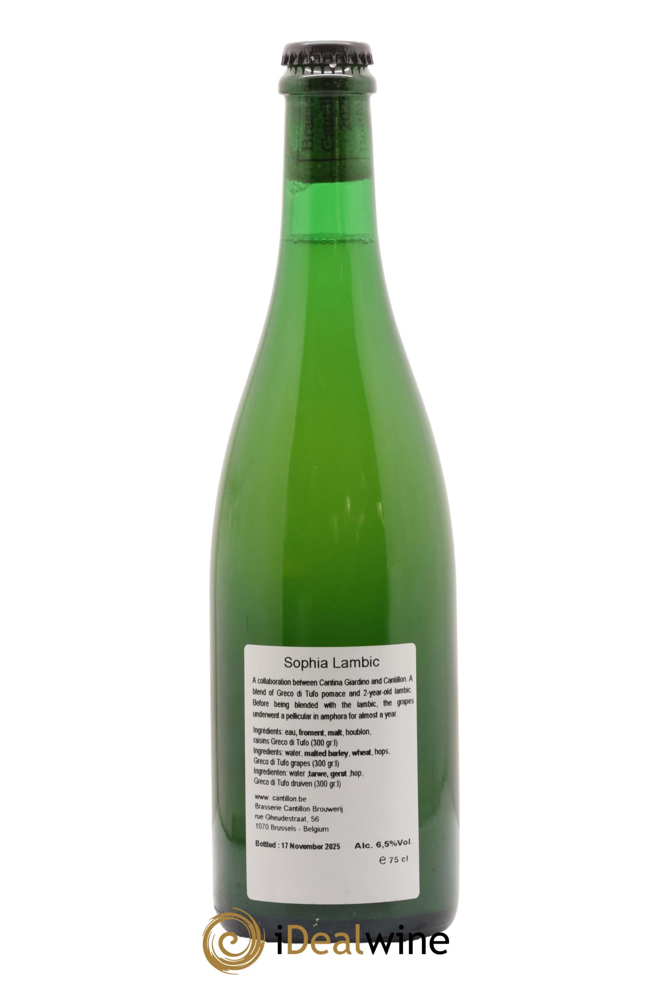 Bière Sophia Lambic Cantillon Botlled in 2025 - Posten von 1 Flasche - 1