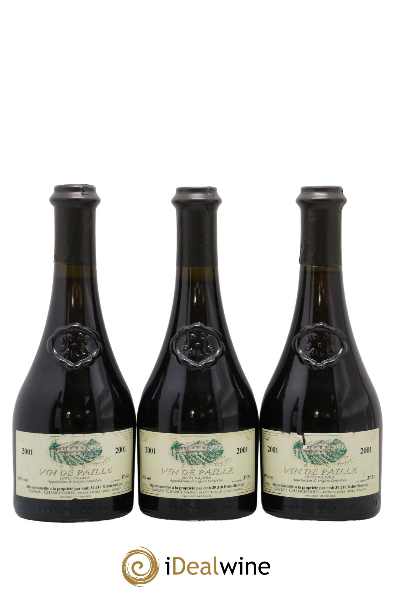 Côtes du Jura Vin de Paille Caveau Chancenard 2001 - Posten von 3 Demi-Flaschen - 0