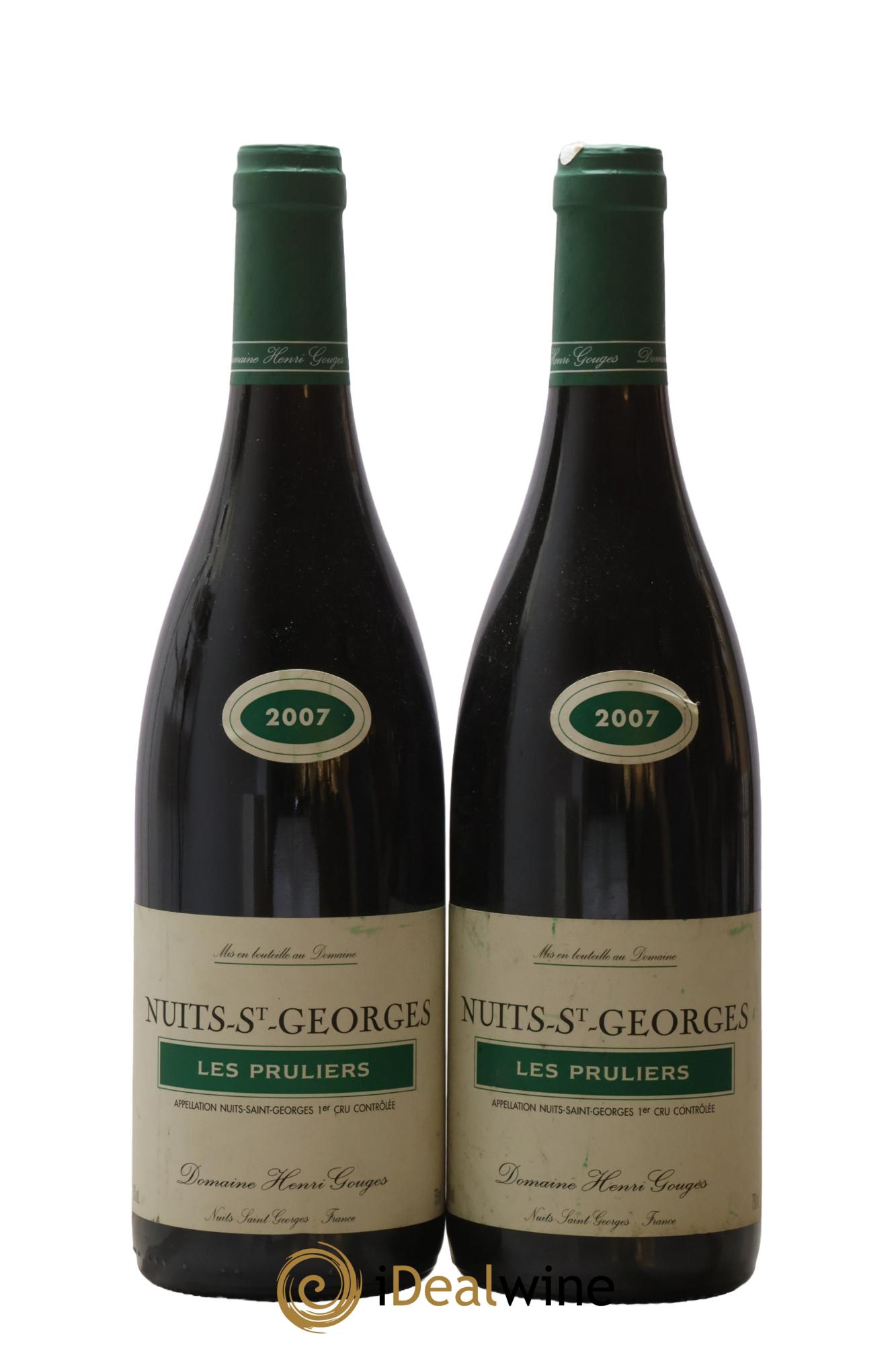 Nuits-Saint-Georges 1er Cru Les Pruliers Henri Gouges 2007 - Posten von 2 Flaschen - 0