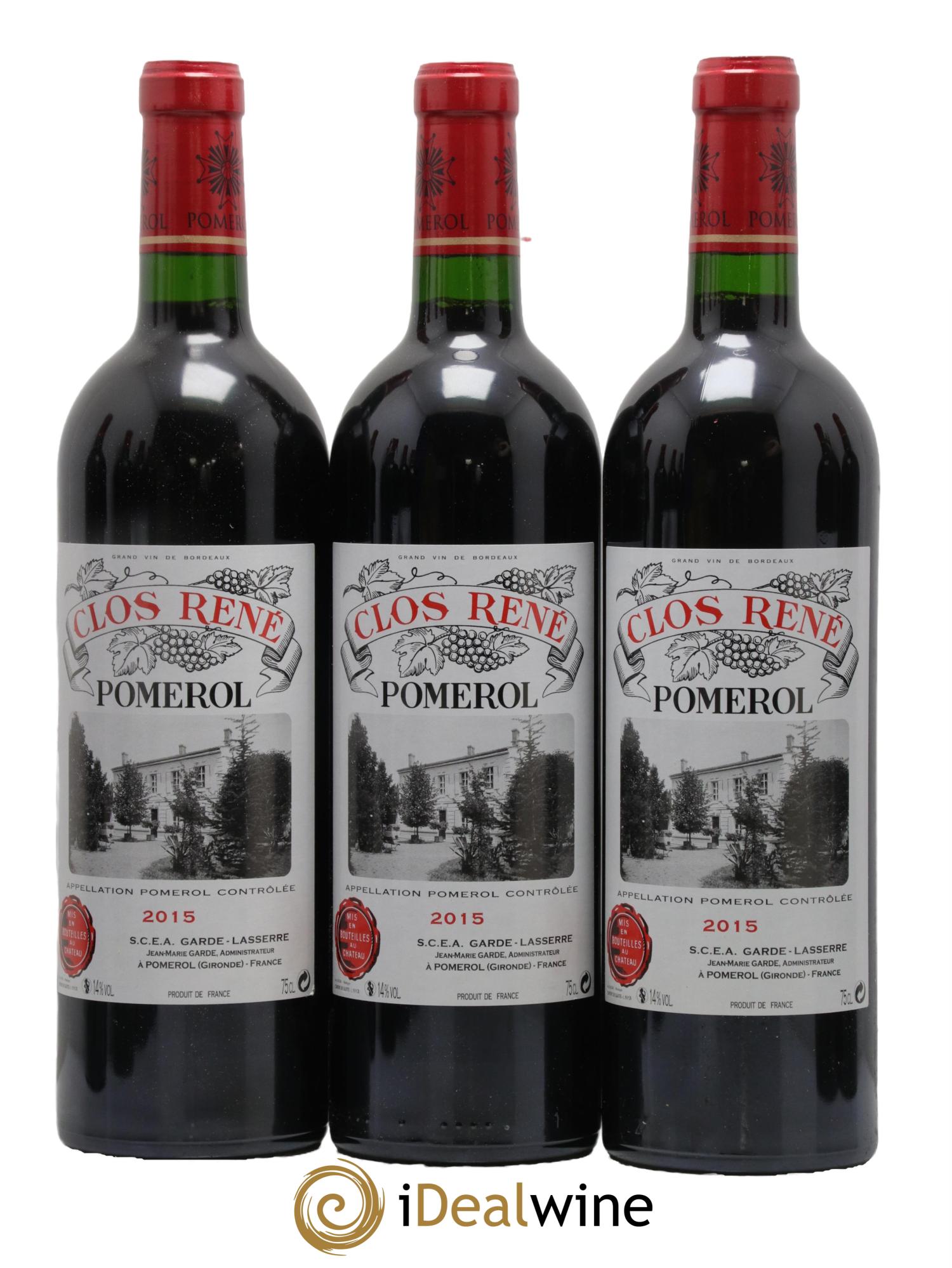 Clos René 2015 - Lot of 12 bottles - 2
