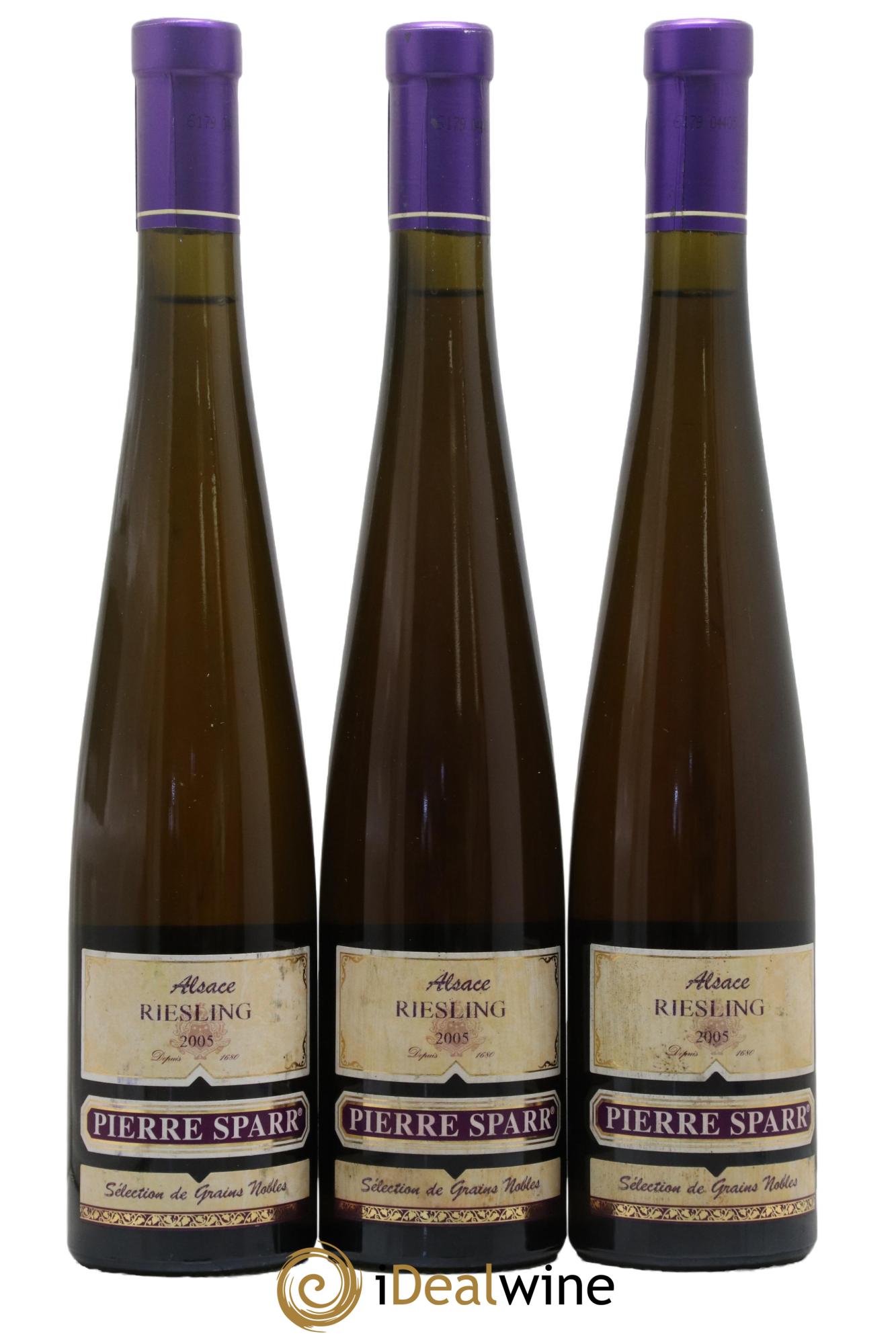 Alsace Riesling Sélection de Grains Nobles Pierre Sparr  2005 - Lot de 3 format 50cls - 0