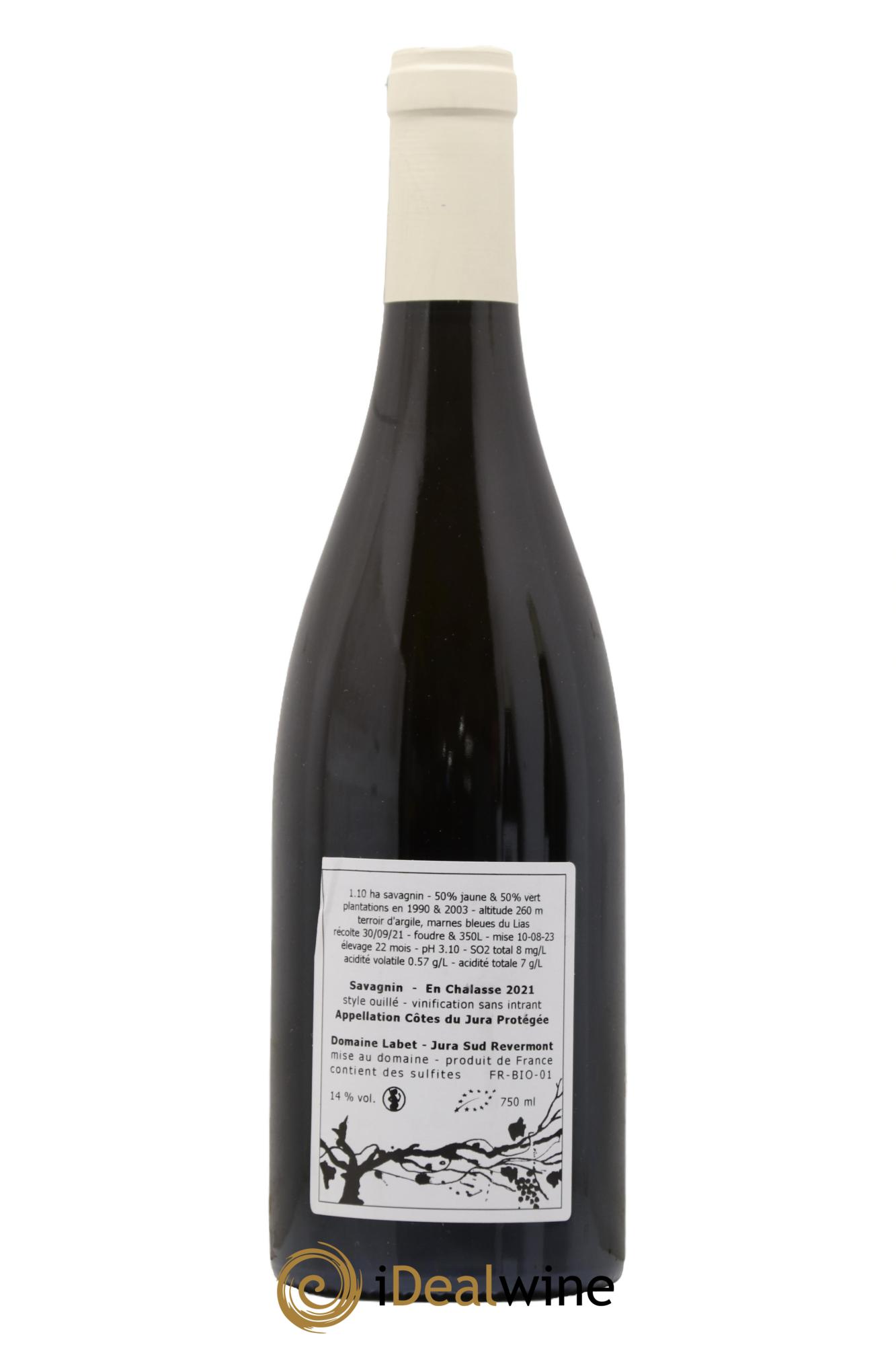 Côtes du Jura Fleur de Savagnin En Chalasse Romain - Julien - Charline Labet 2021 - Lot de 1 bouteille - 1