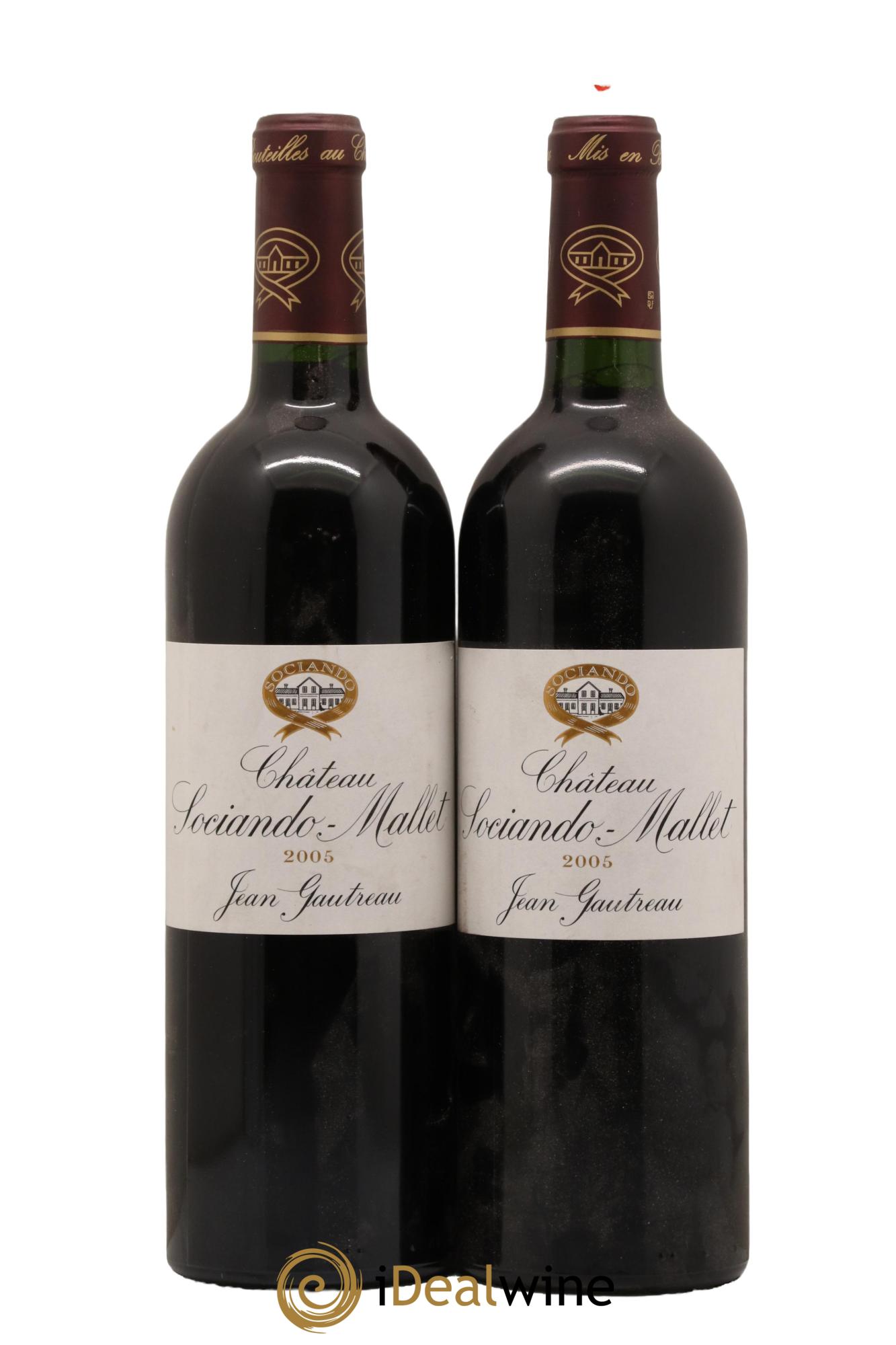Château Sociando Mallet 2005 - Lot de 2 bouteilles - 0