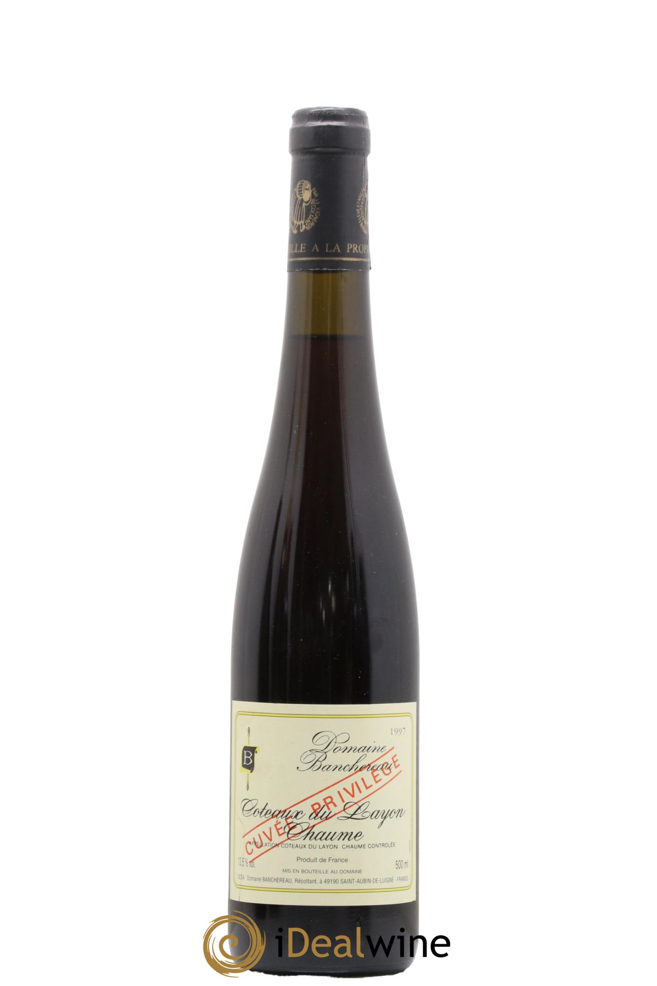 Coteaux du Layon Chaume Cuvée Privilege Banchereau 1997 - Lot de 1 format 50cl - 0