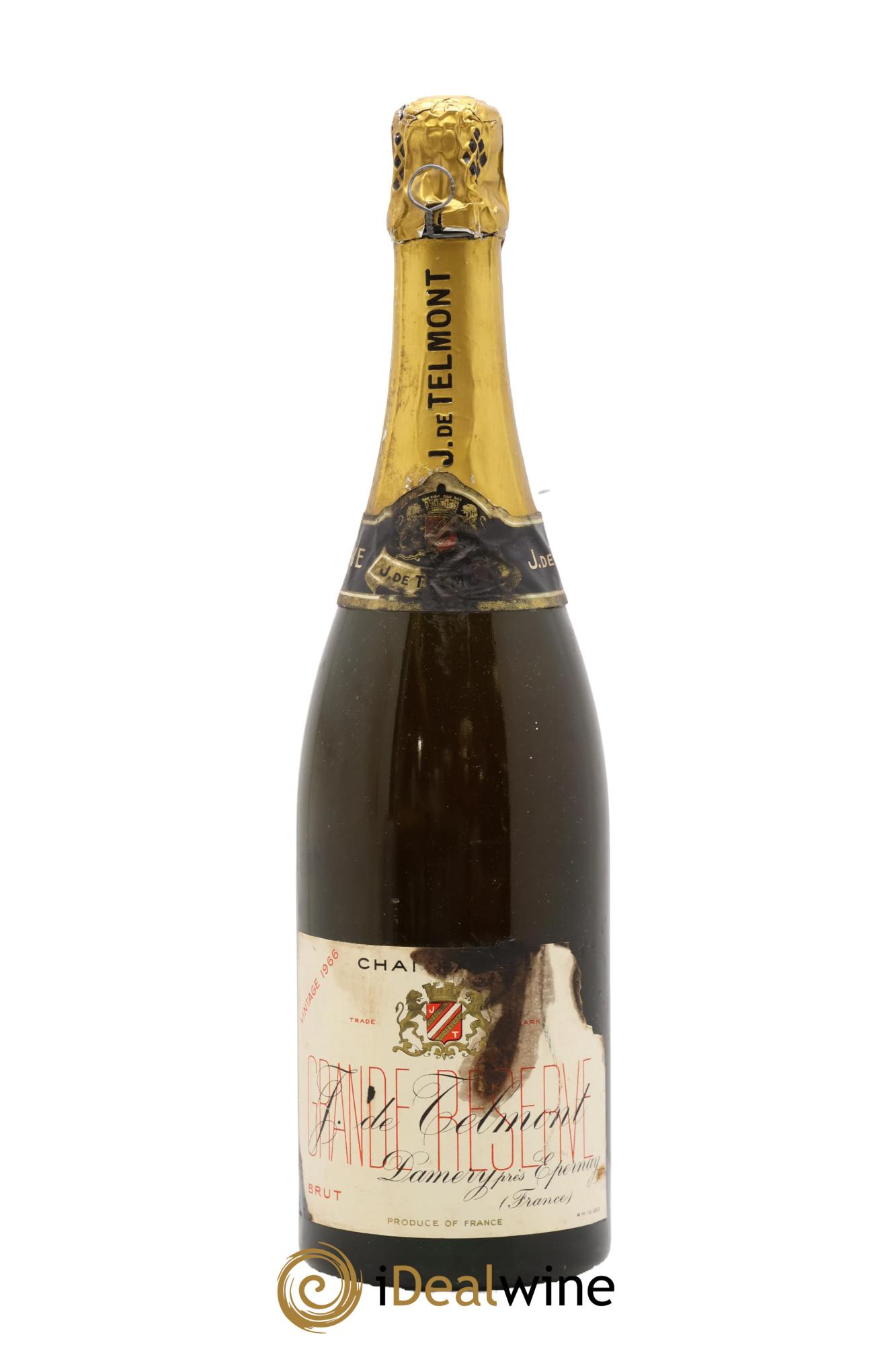 Champagne Brut Grande Réserve Telmont 1966 - Lot of 1 bottle - 0