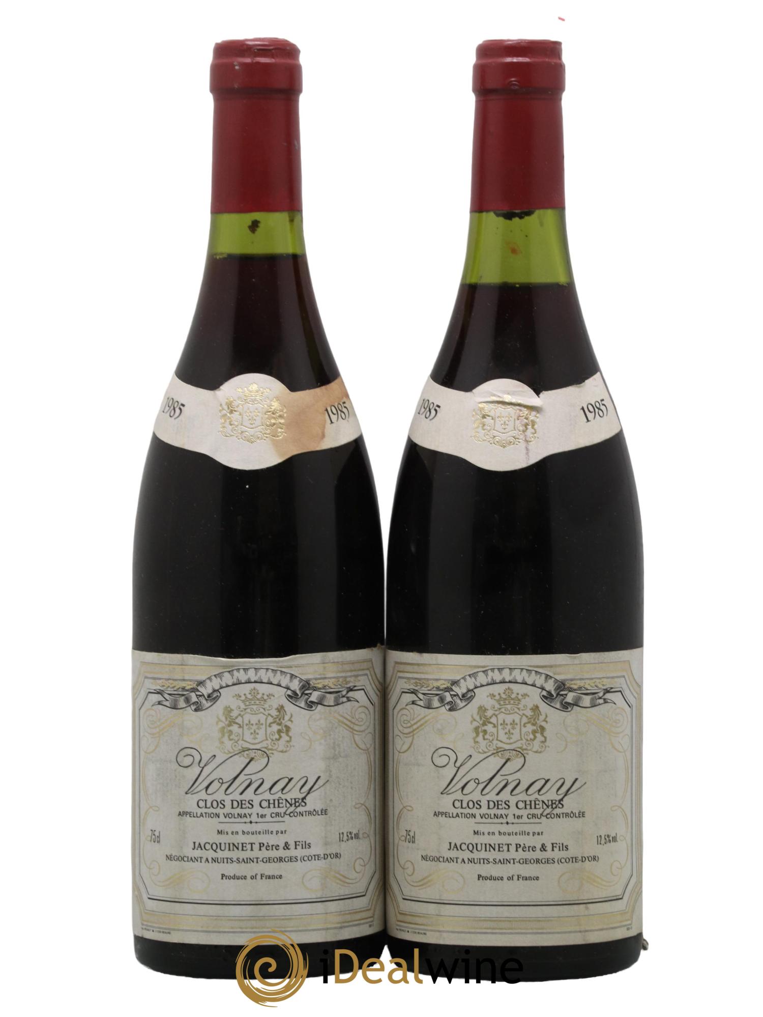 Volnay 1er Cru Clos Des Chenes Domaine Jacquinet 1985 - Lot de 2 bouteilles - 0