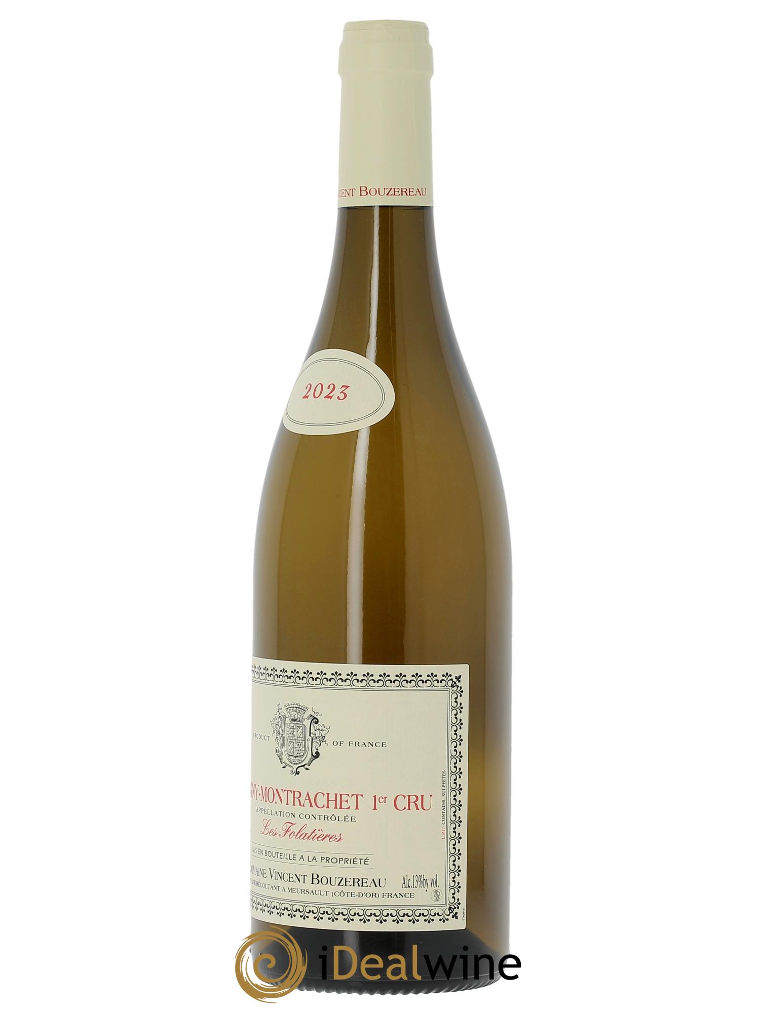 Puligny-Montrachet 1er Cru Les Folatières Vincent Bouzereau (Domaine)  2023 - Lot de 1 bouteille - 1
