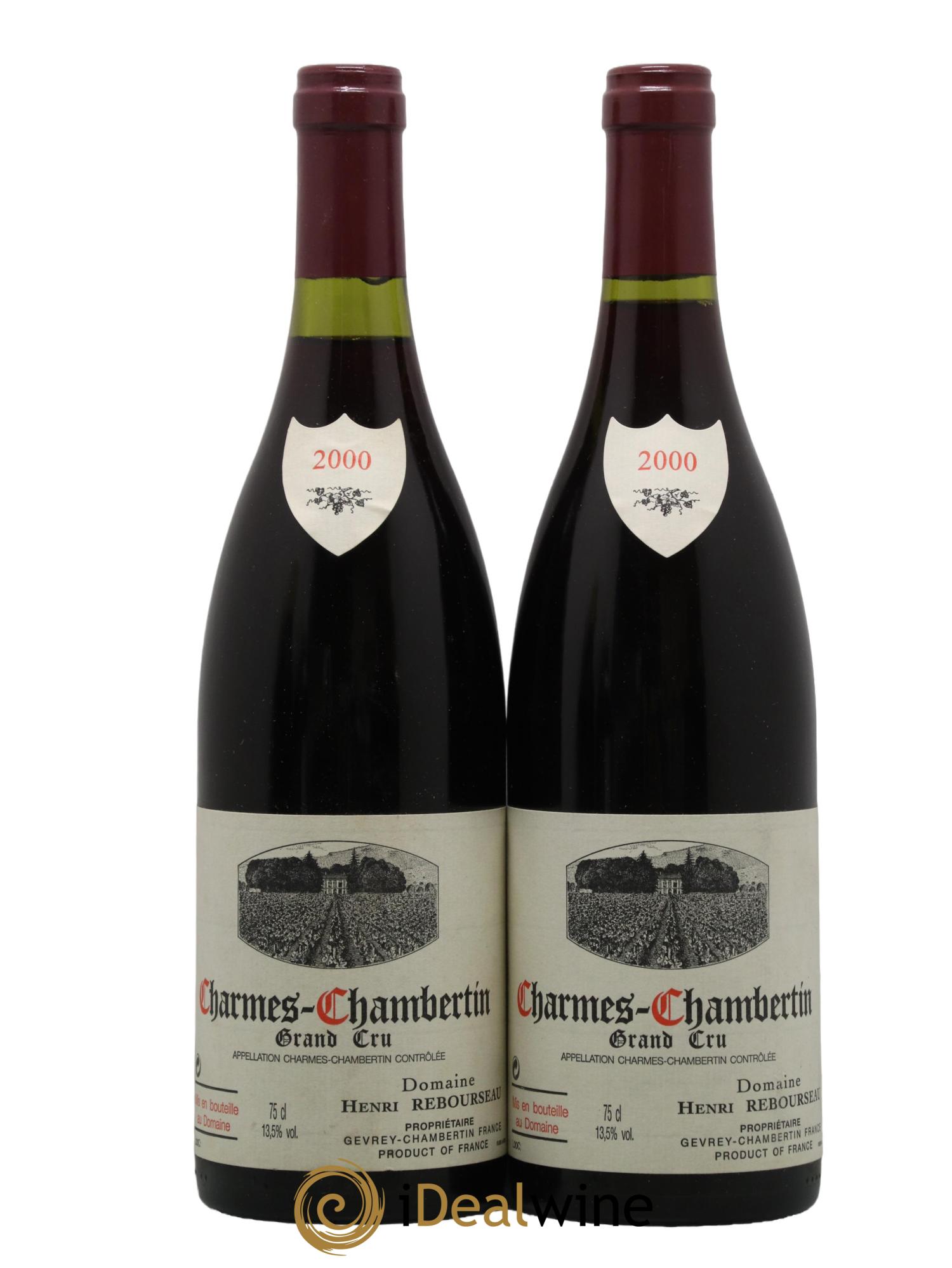 Charmes-Chambertin Grand Cru Henri Rebourseau 2000 - Lot de 2 bouteilles - 0