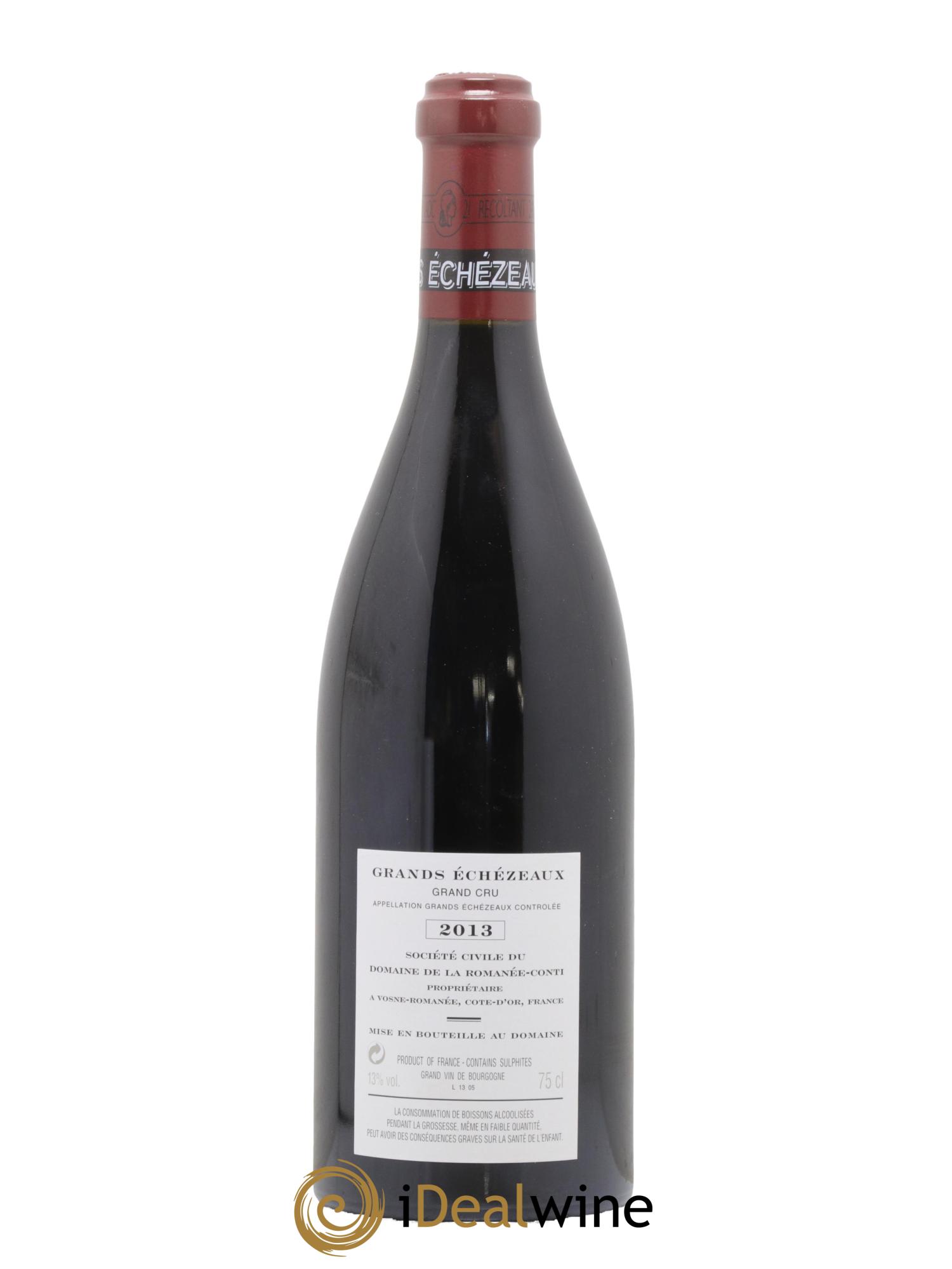 Grands-Echezeaux Grand Cru Domaine de la Romanée-Conti 2013 - Lot de 1 bouteille - 1