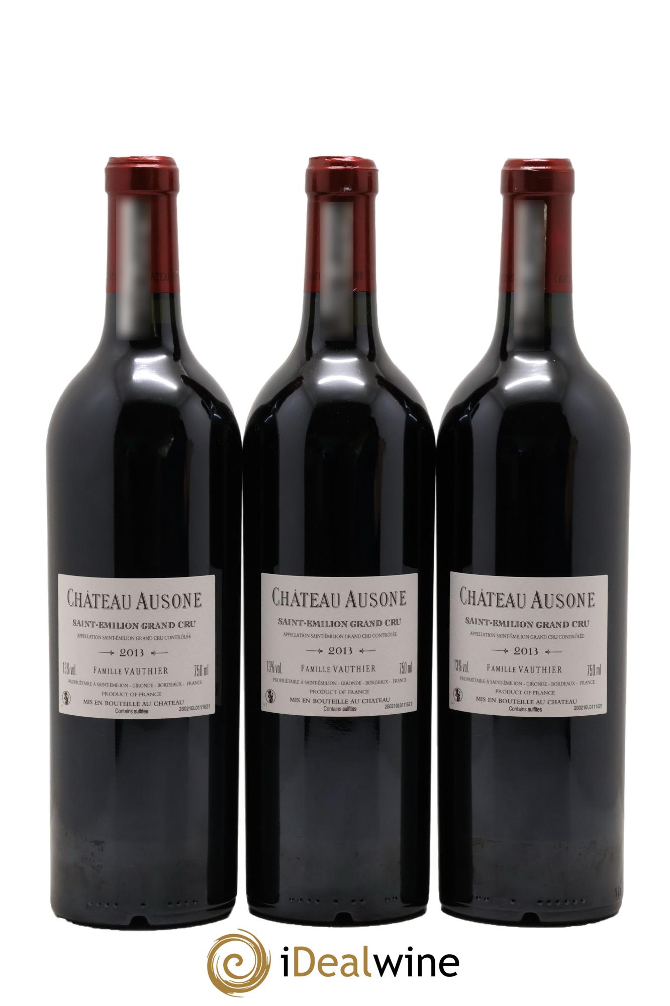 Château Ausone 1er Grand Cru Classé A 2013 - Lot de 3 bouteilles - 1