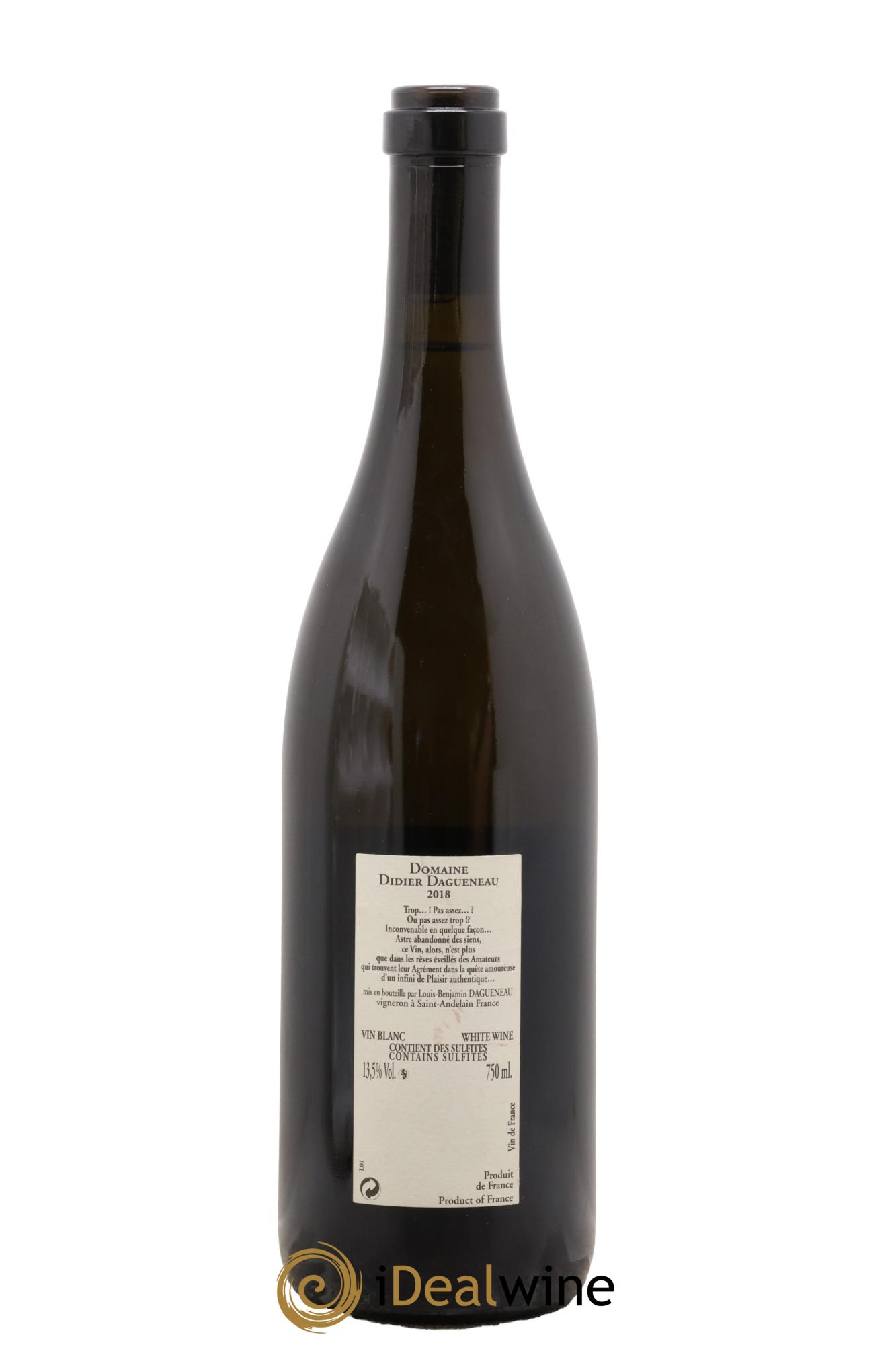 Vin de France (anciennement Pouilly-Fumé) Buisson Renard Dagueneau (Domaine Didier - Louis-Benjamin) 2018 - Lot de 1 bouteille - 1