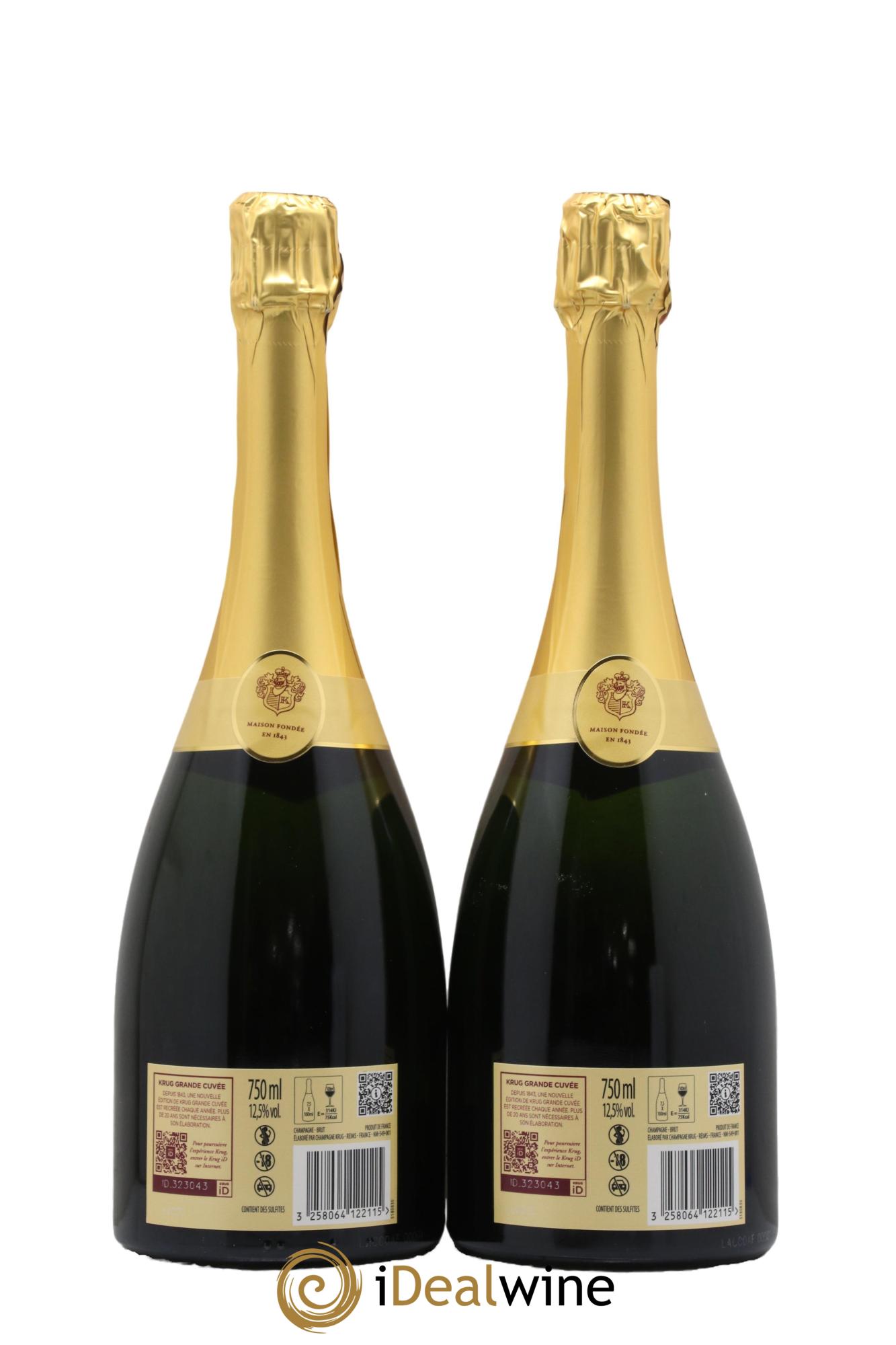 Grande Cuvée Brut - 172ème édition Krug - Lot of 2 bottles - 1
