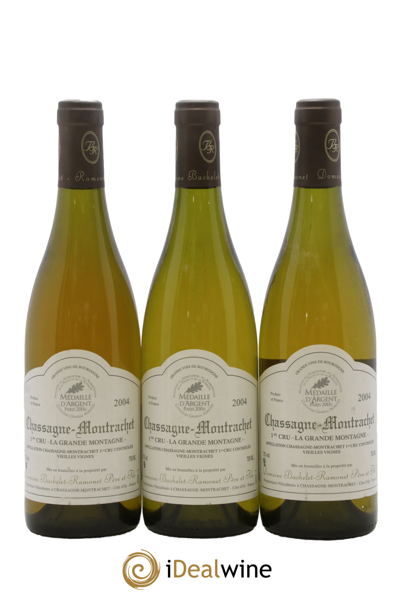 Chassagne-Montrachet 1er Cru La Grande Montagne Vieilles Vignes Bachelet-Ramonet (Domaine) 2004 - Lot of 3 bottles - 0