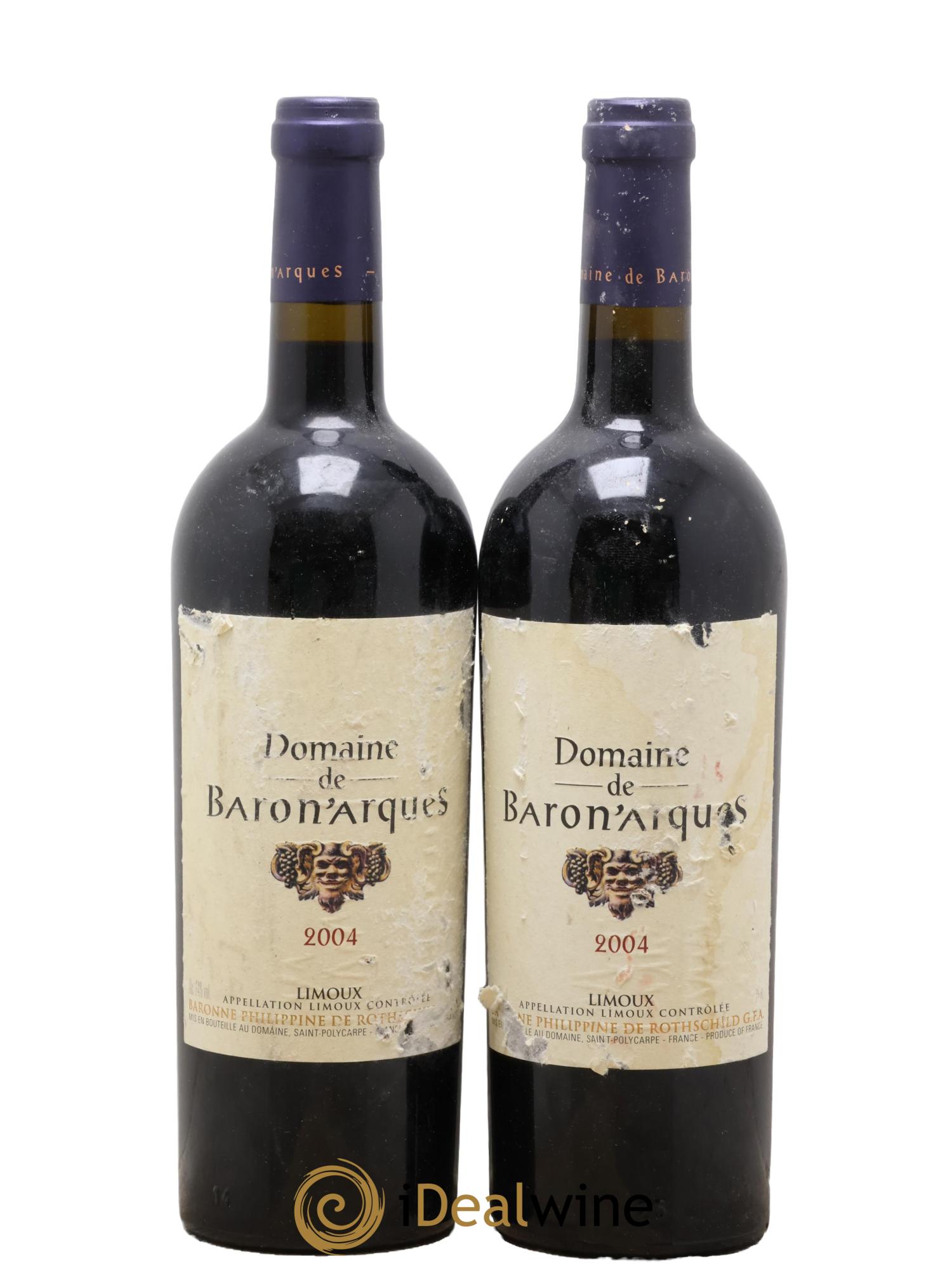 Languedoc Limoux Domaine de Baron'Arques Philippine de Rothschild 2004 - Lot of 2 bottles - 0