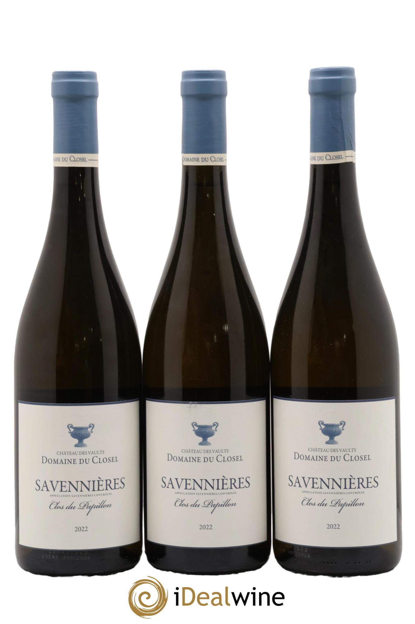 Savennières Clos du Papillon Domaine du Closel 2022 - Lot of 3 bottles - 0