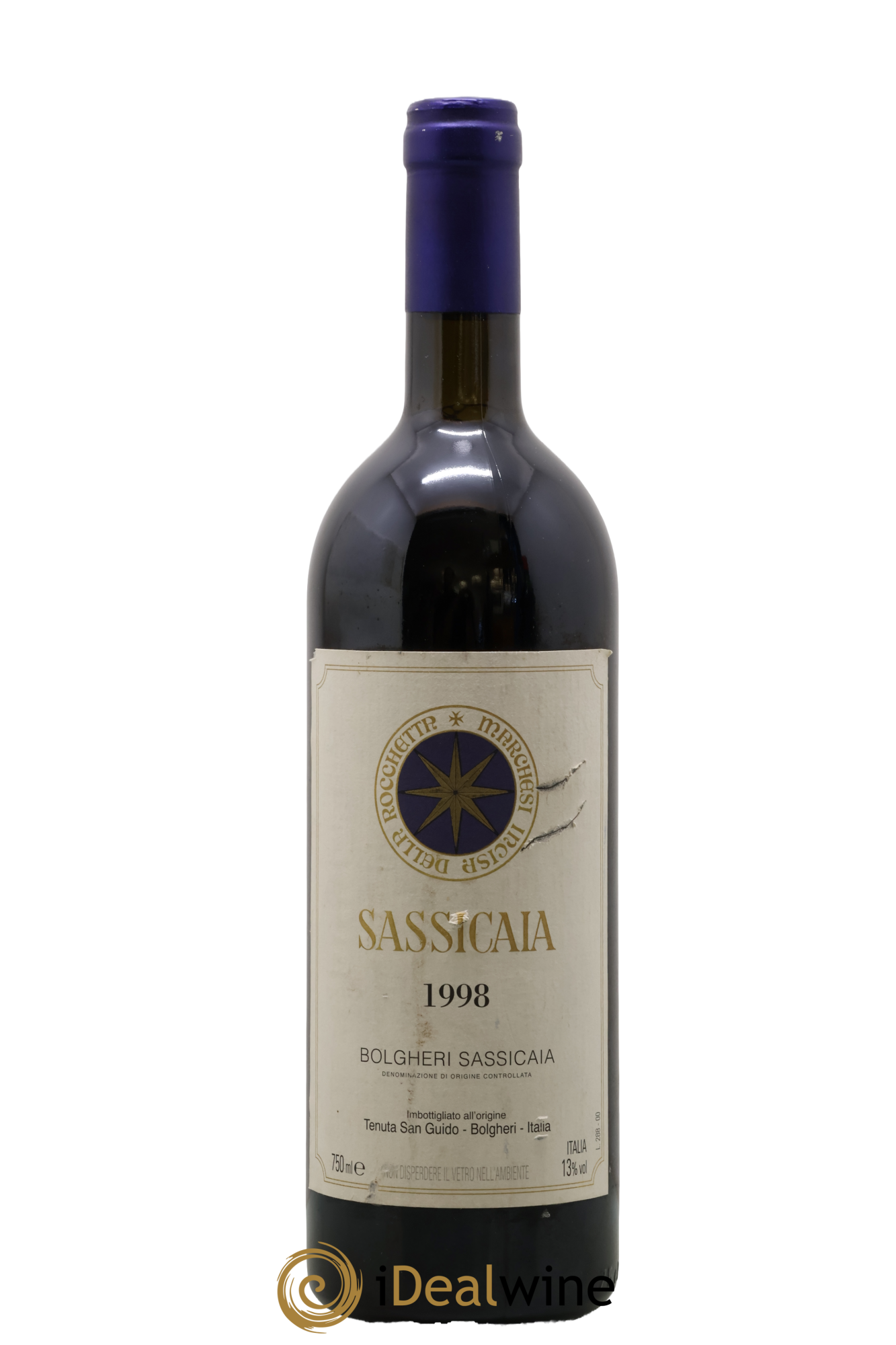 Bolgheri DOC Sassicaia Tenuta San Guido 1998 - Lot de 1 bouteille - 0